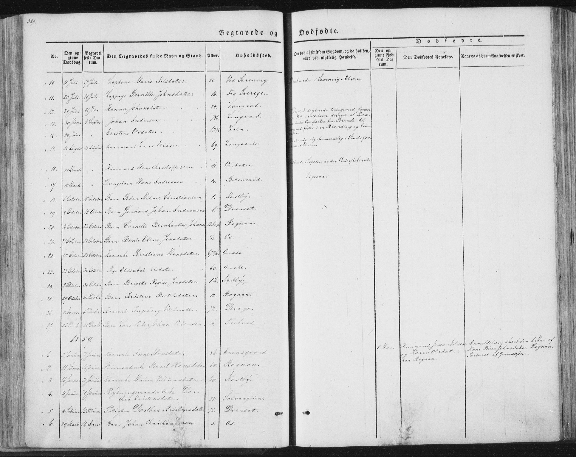 Ministerialprotokoller, klokkerbøker og fødselsregistre - Nordland, SAT/A-1459/847/L0667: Ministerialbok nr. 847A07, 1842-1871, s. 329