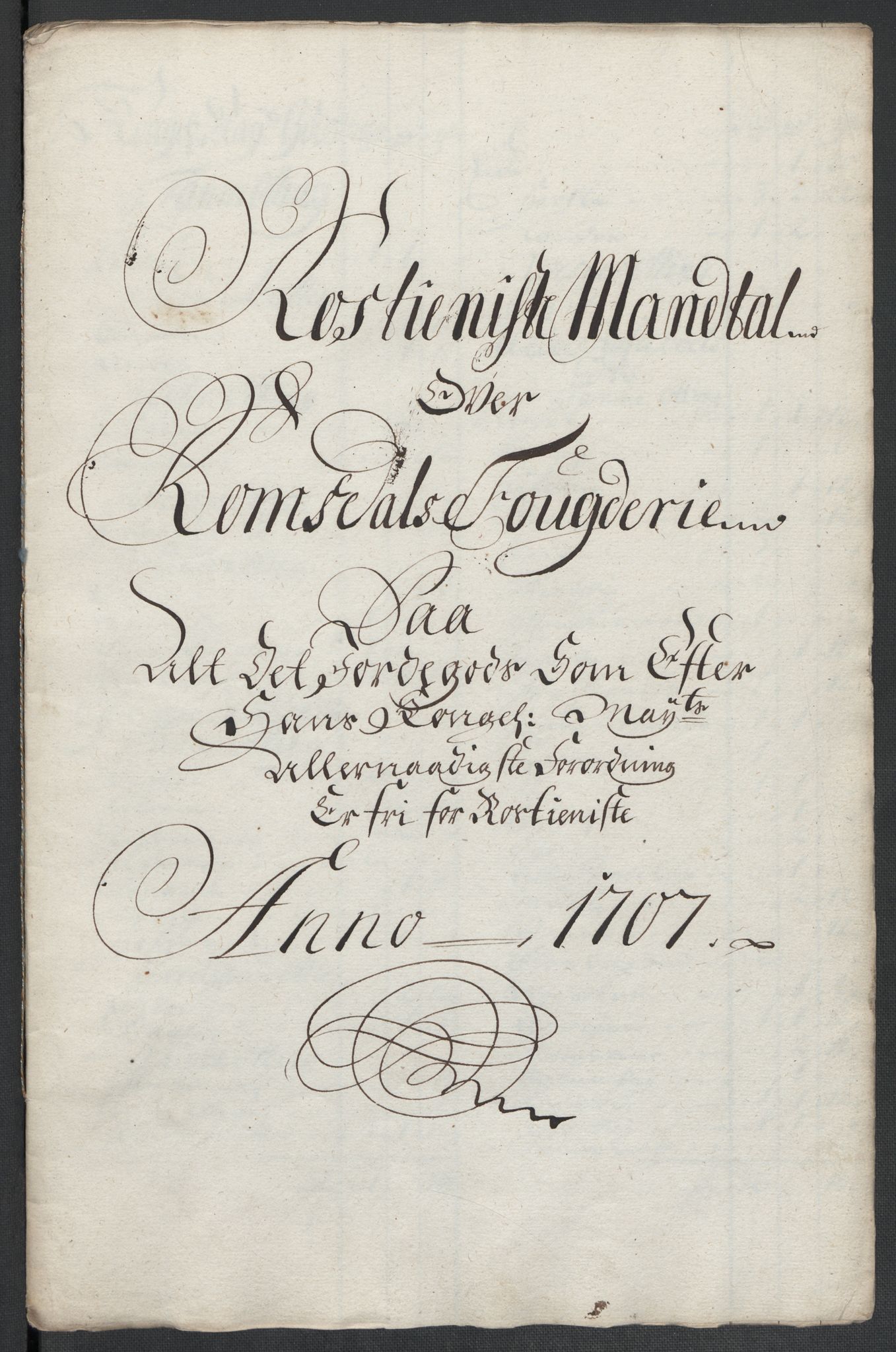 Rentekammeret inntil 1814, Reviderte regnskaper, Fogderegnskap, AV/RA-EA-4092/R55/L3658: Fogderegnskap Romsdal, 1707-1708, s. 140