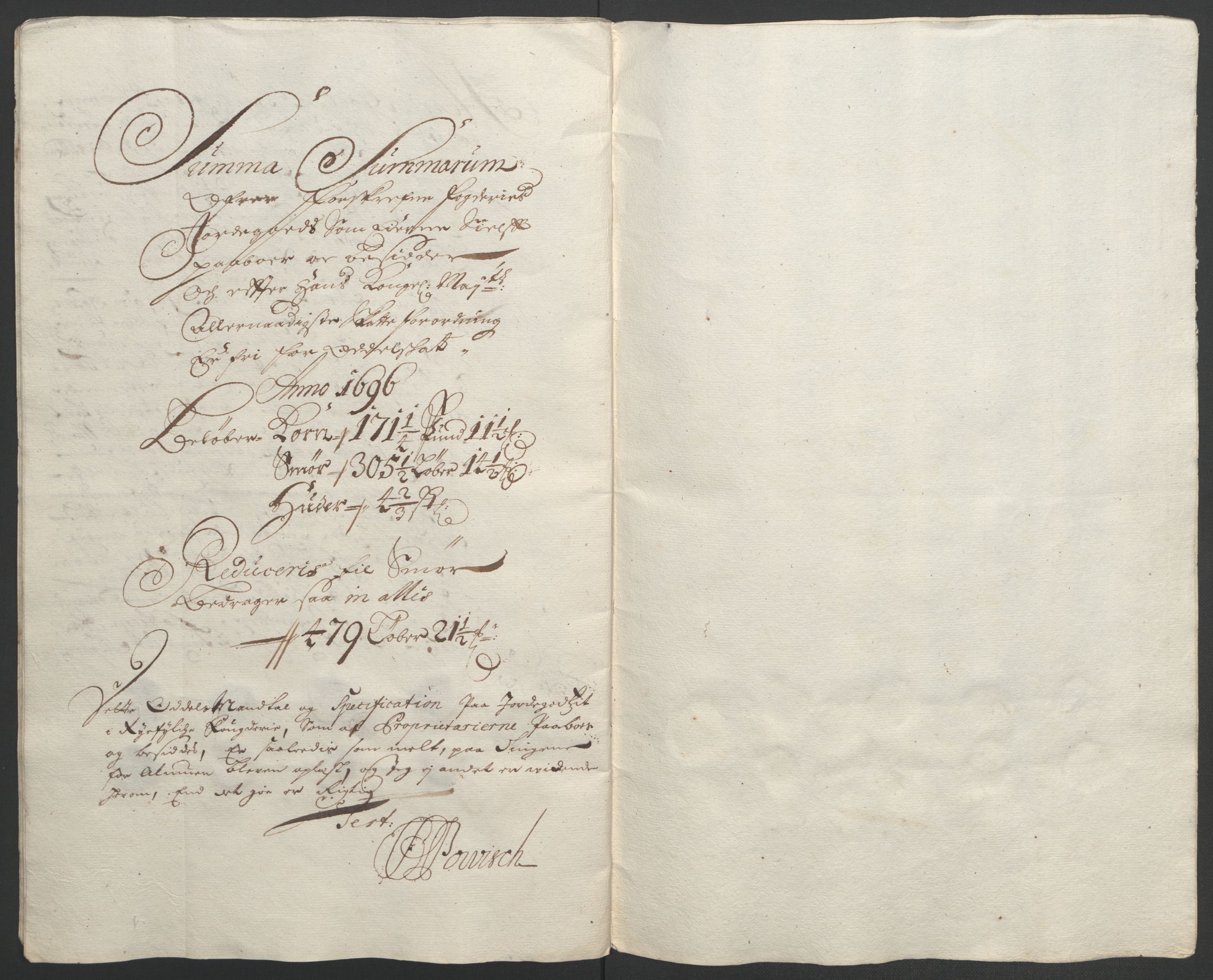 Rentekammeret inntil 1814, Reviderte regnskaper, Fogderegnskap, RA/EA-4092/R47/L2857: Fogderegnskap Ryfylke, 1694-1696, s. 295