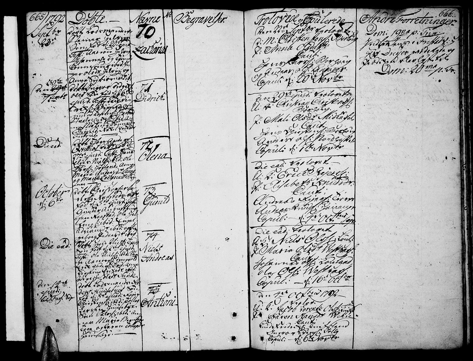 Lista sokneprestkontor, AV/SAK-1111-0027/F/Fa/L0004: Ministerialbok nr. A 4, 1768-1794, s. 665-666