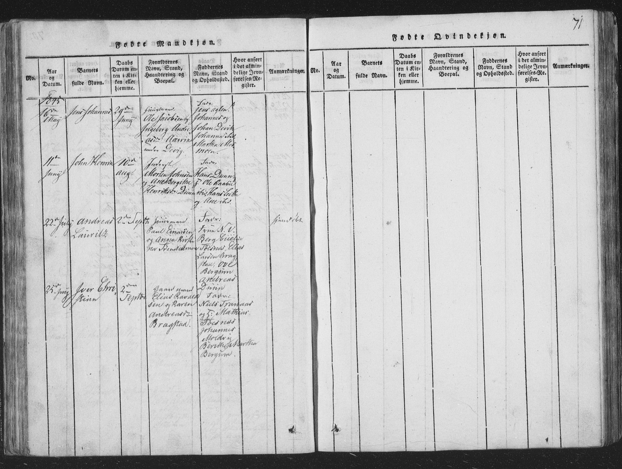 Ministerialprotokoller, klokkerbøker og fødselsregistre - Nord-Trøndelag, SAT/A-1458/773/L0613: Ministerialbok nr. 773A04, 1815-1845, s. 71