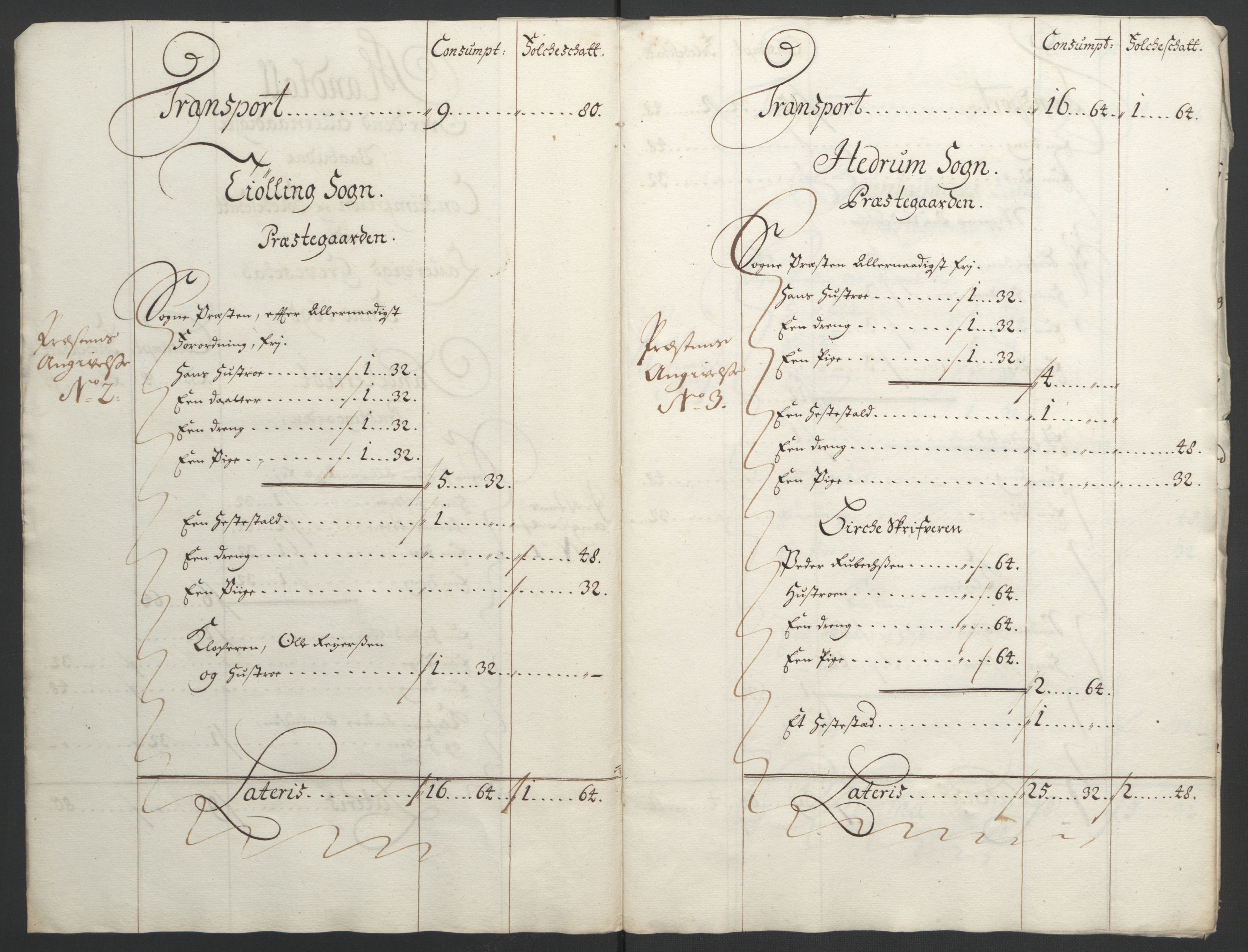 Rentekammeret inntil 1814, Reviderte regnskaper, Fogderegnskap, AV/RA-EA-4092/R33/L1974: Fogderegnskap Larvik grevskap, 1693-1695, s. 279