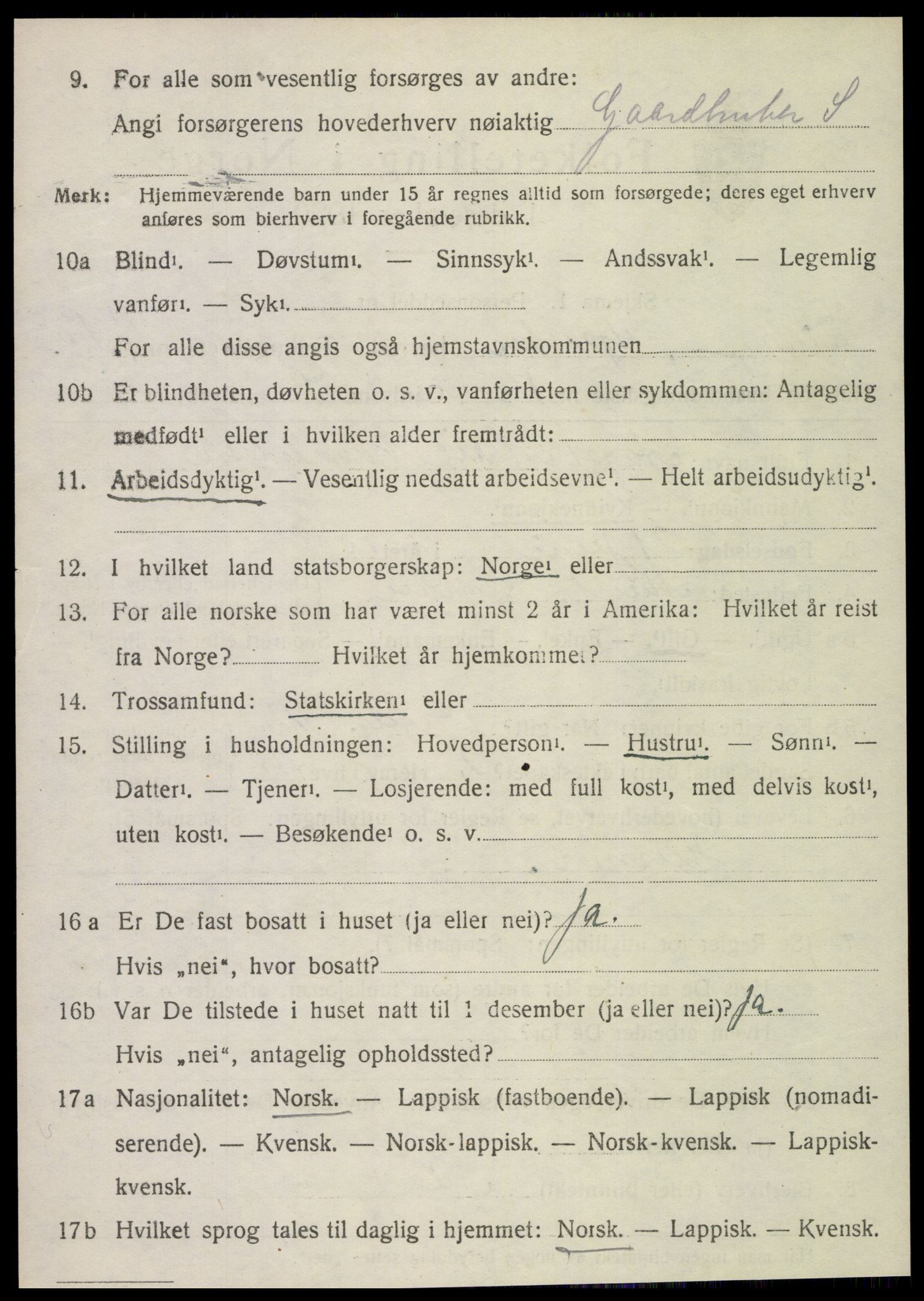 SAT, Folketelling 1920 for 1731 Sparbu herred, 1920, s. 2138