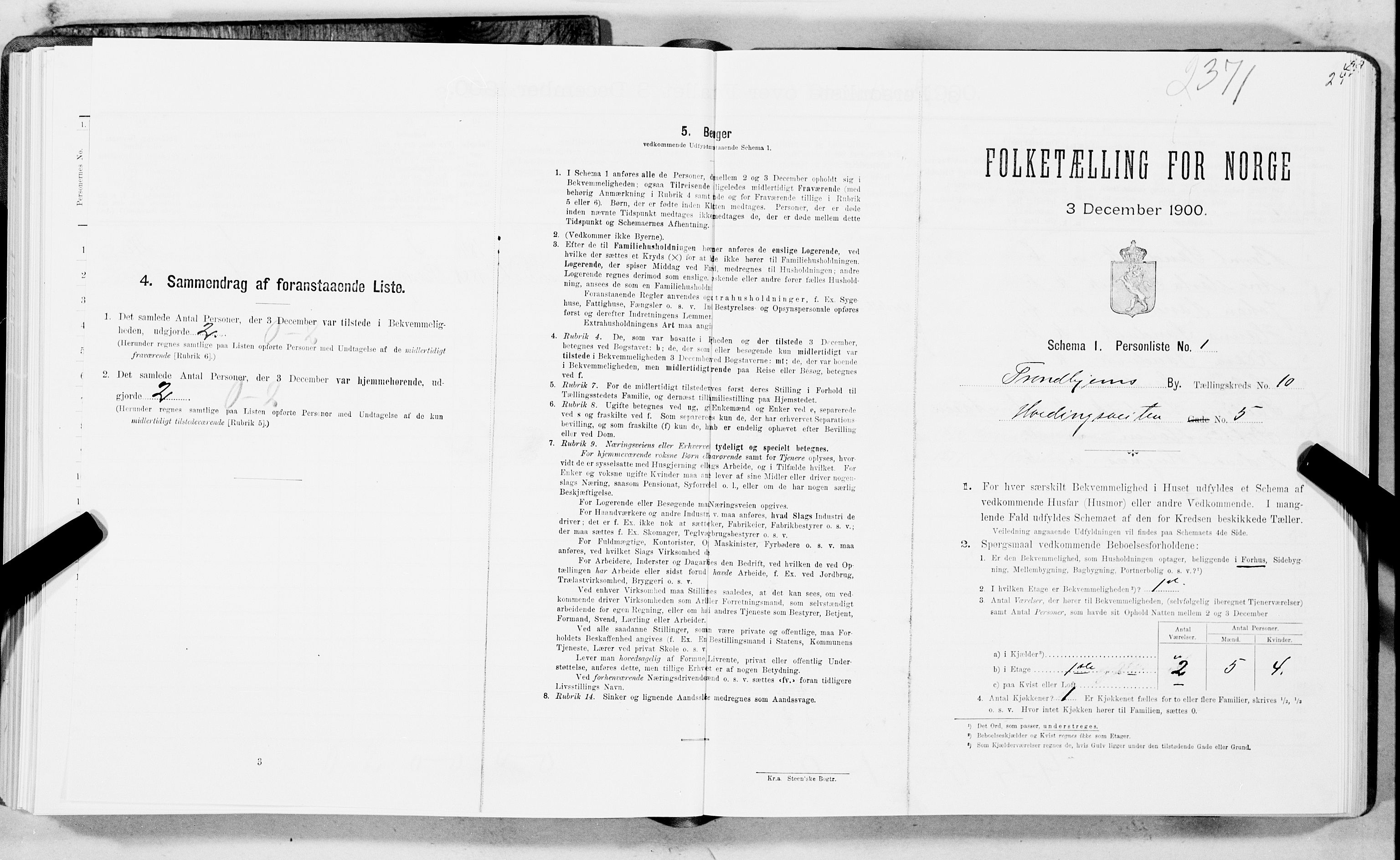 SAT, Folketelling 1900 for 1601 Trondheim kjøpstad, 1900, s. 1732