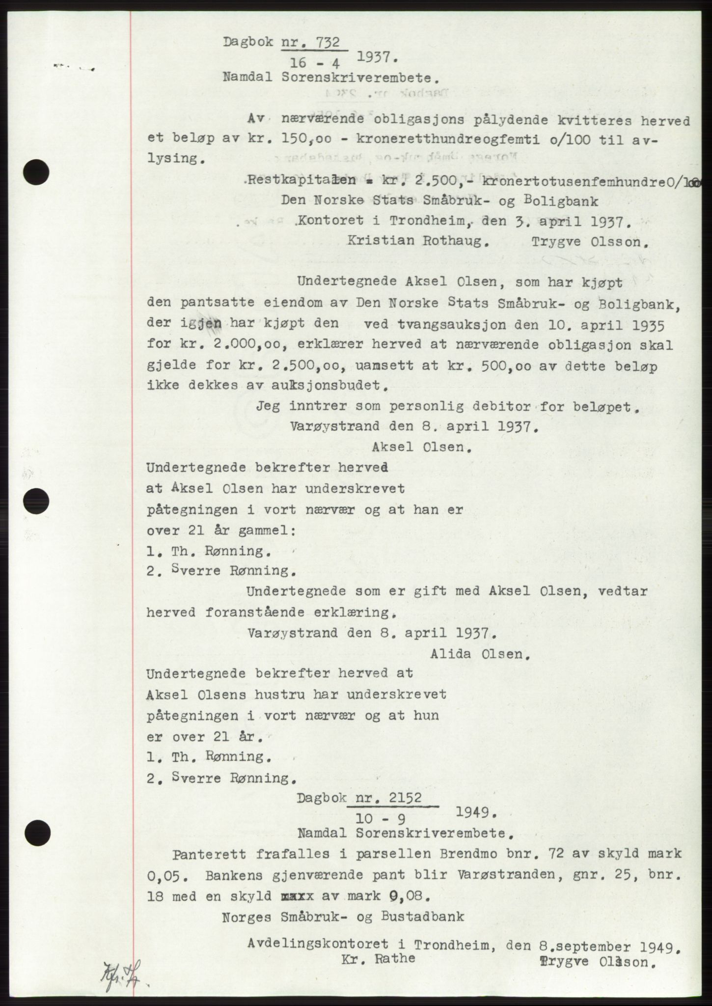 Namdal sorenskriveri, SAT/A-4133/1/2/2C: Pantebok nr. -, 1937-1939, Tingl.dato: 16.04.1937