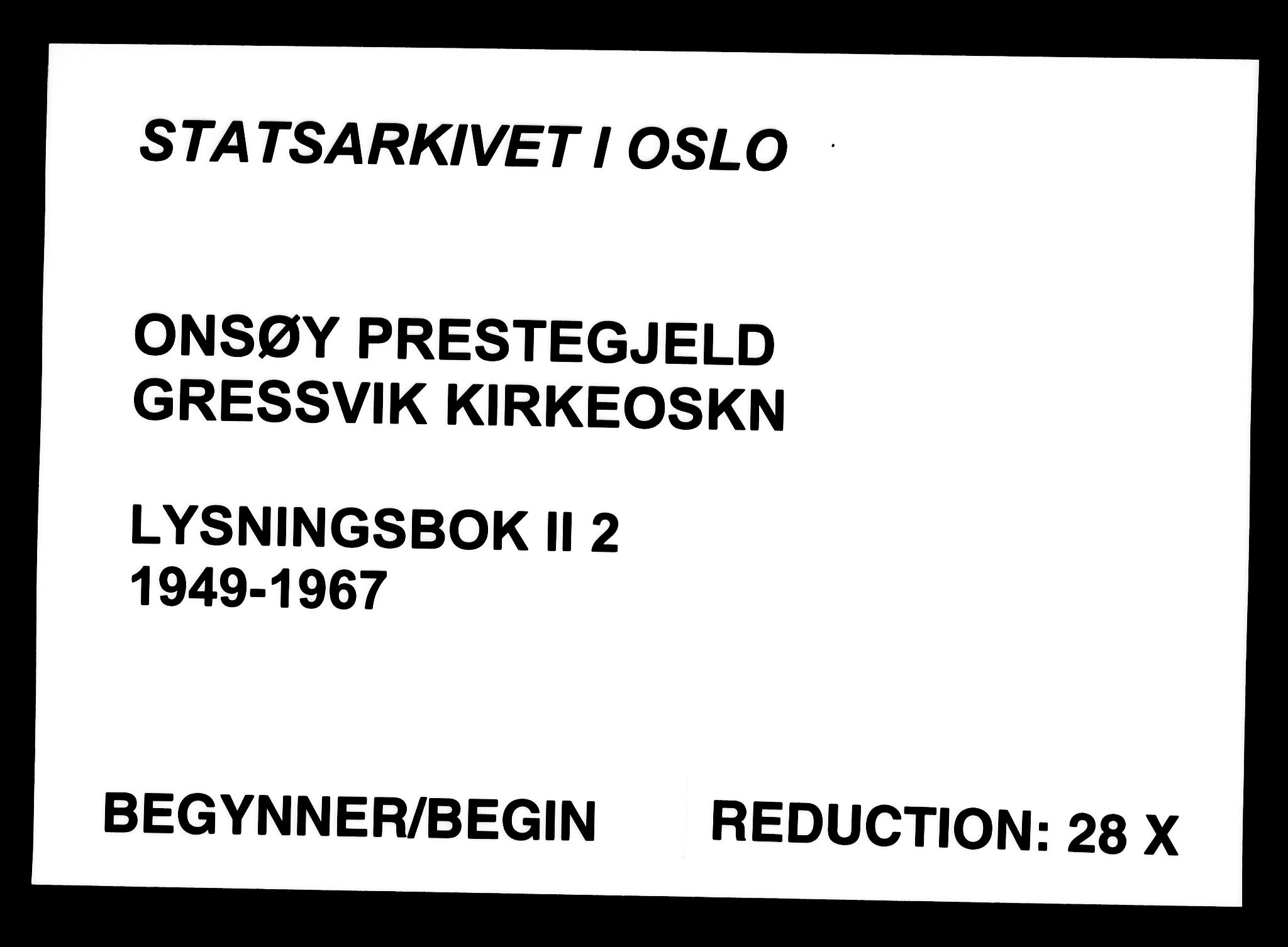 Onsøy prestekontor Kirkebøker, SAO/A-10914/H/Hb/L0002: Lysningsprotokoll nr. II 2, 1949-1967