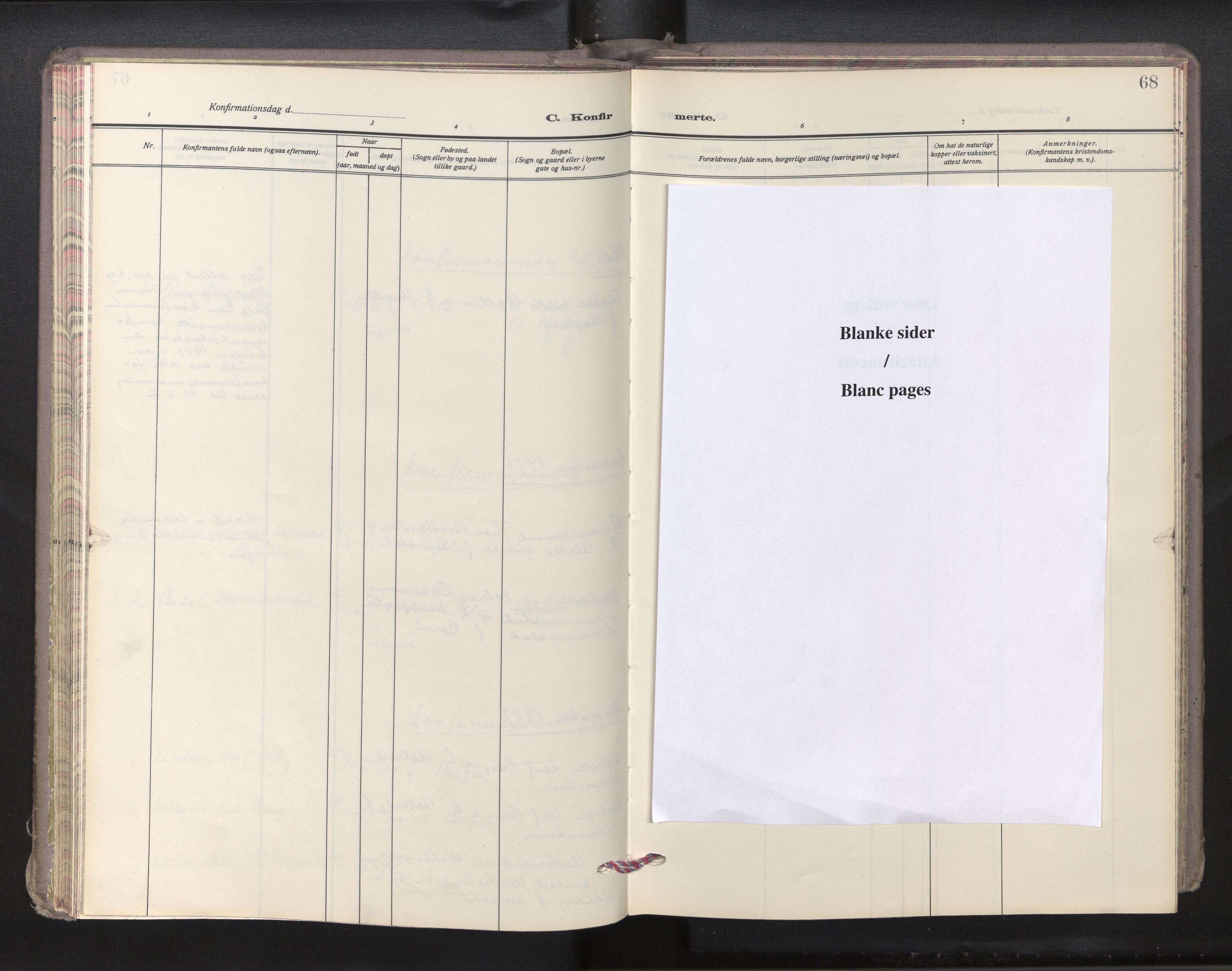 Den norske sjømannsmisjon i utlandet/New York, SAB/SAB/PA-0110/H/Ha/L0009: Ministerialbok nr. A 9, 1935-1945, s. 67b-68a