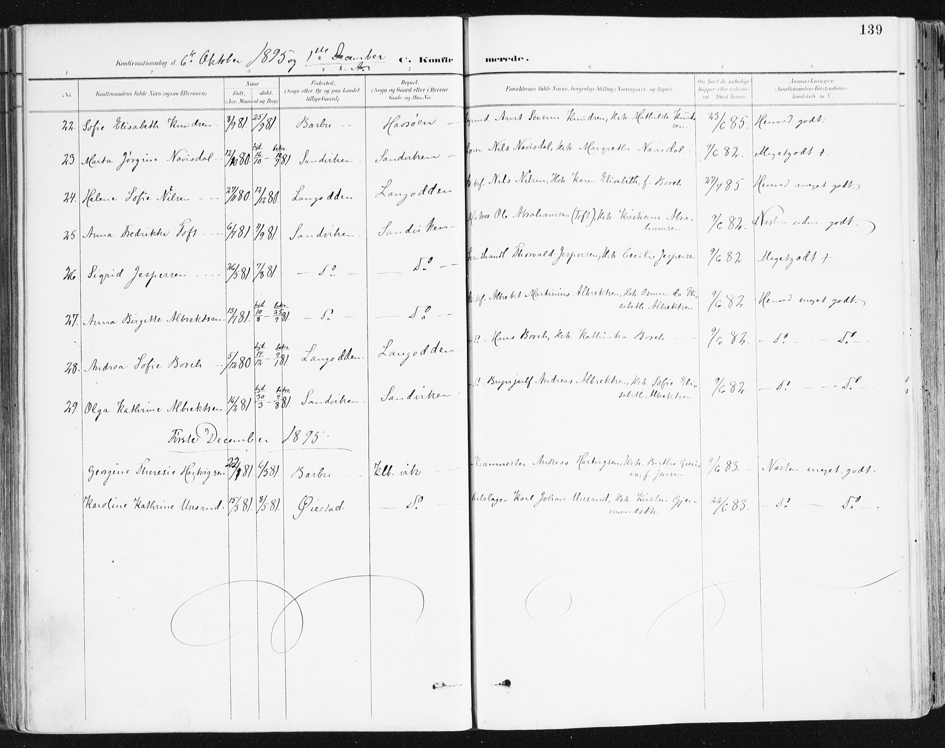 Hisøy sokneprestkontor, AV/SAK-1111-0020/F/Fa/L0004: Ministerialbok nr. A 4, 1895-1917, s. 139