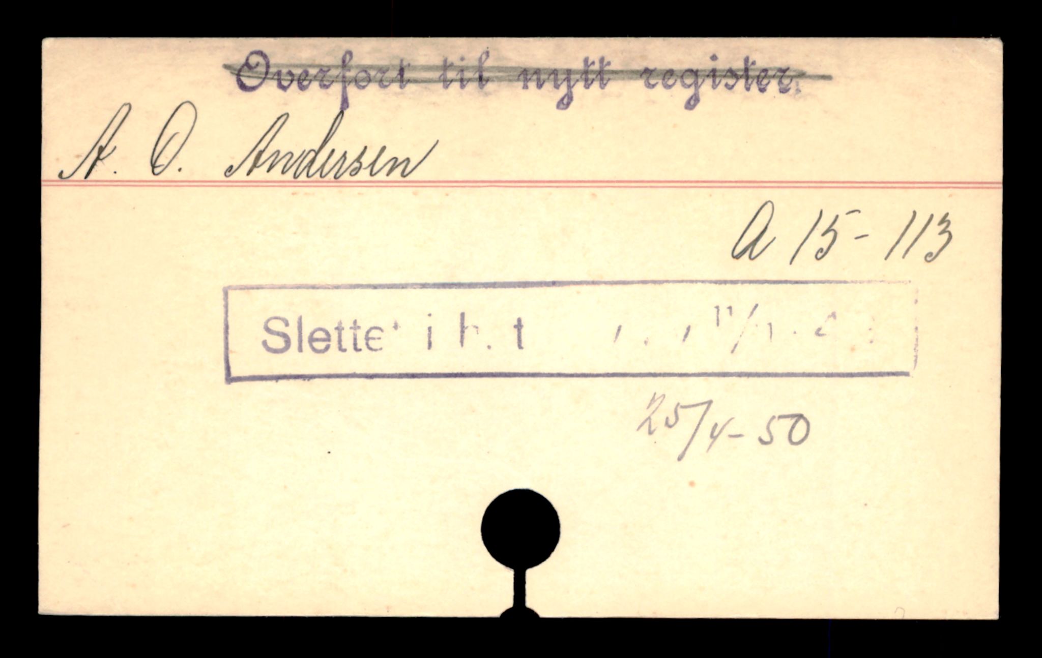 Oslo byfogd, Handelsregisteret, SAT/A-10867/G/Ga/Gad/L0034: Kartotekkort - Slettede foretak, Ao-Aø, 1890-1990
