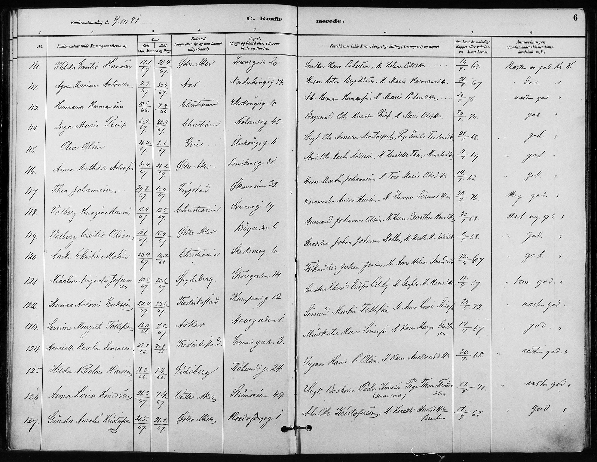 Kampen prestekontor Kirkebøker, AV/SAO-A-10853/F/Fa/L0002: Ministerialbok nr. I 2, 1880-1888, s. 6