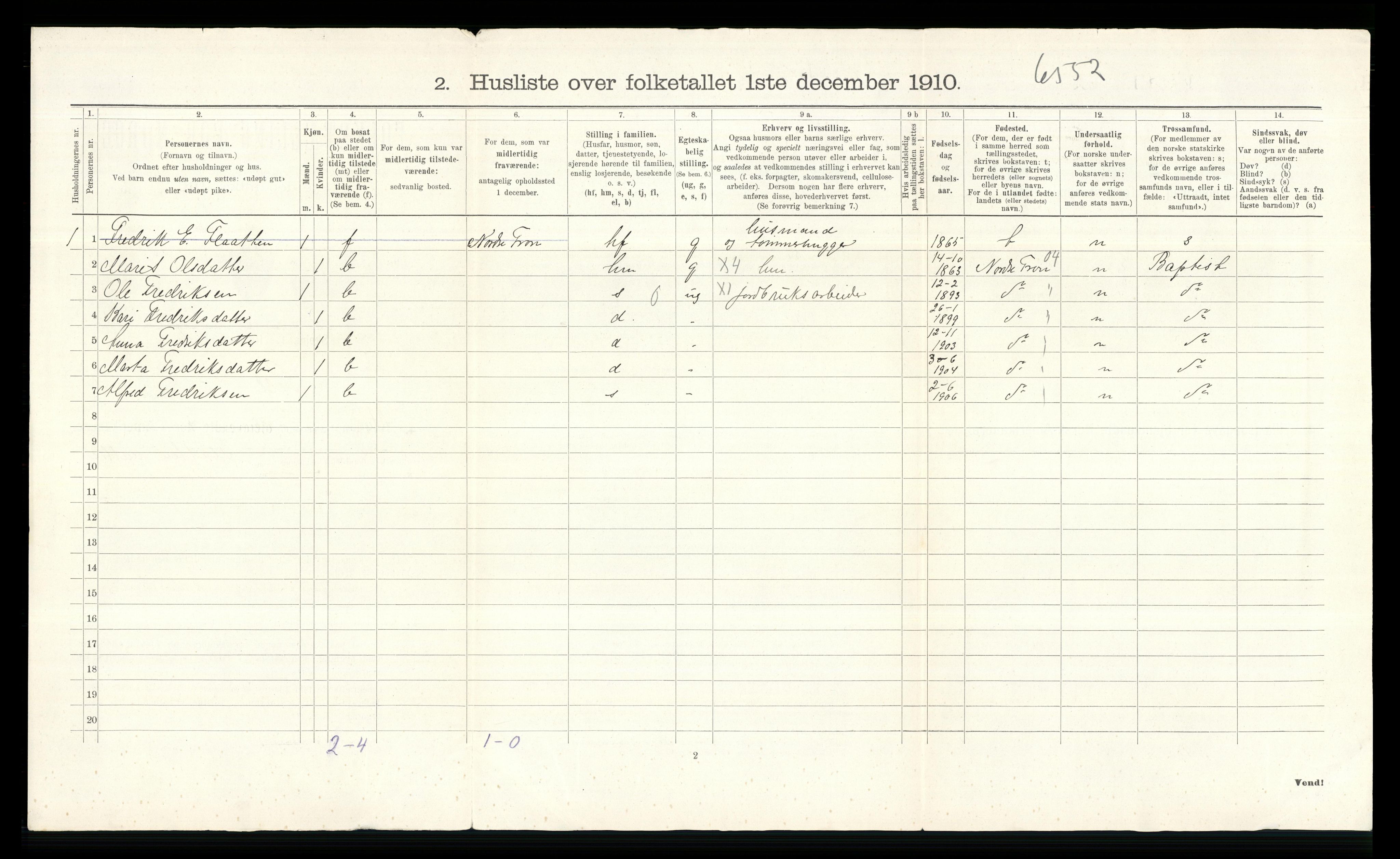 RA, Folketelling 1910 for 0517 Sel herred, 1910, s. 29