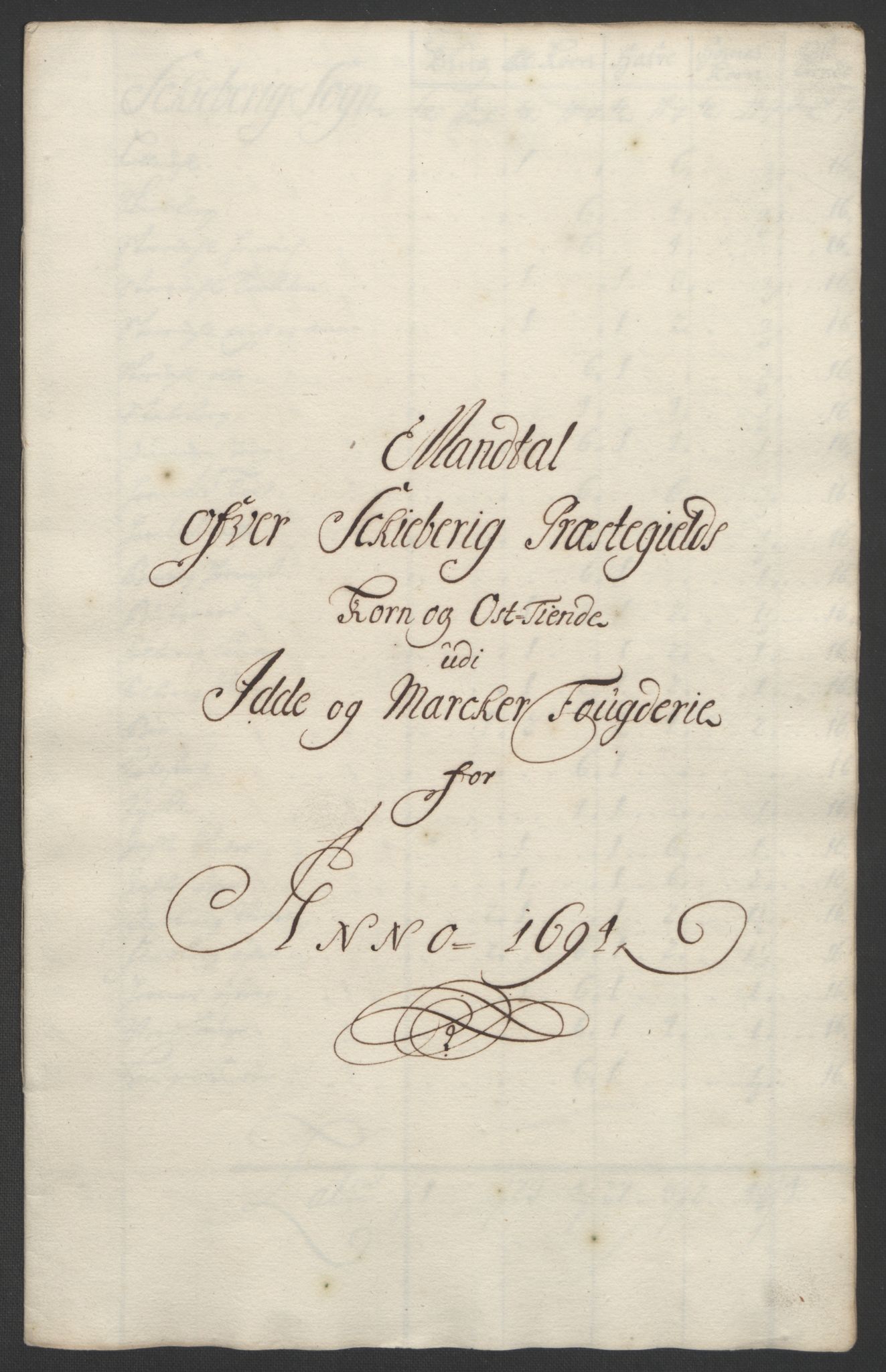 Rentekammeret inntil 1814, Reviderte regnskaper, Fogderegnskap, RA/EA-4092/R01/L0012: Fogderegnskap Idd og Marker, 1694-1695, s. 51