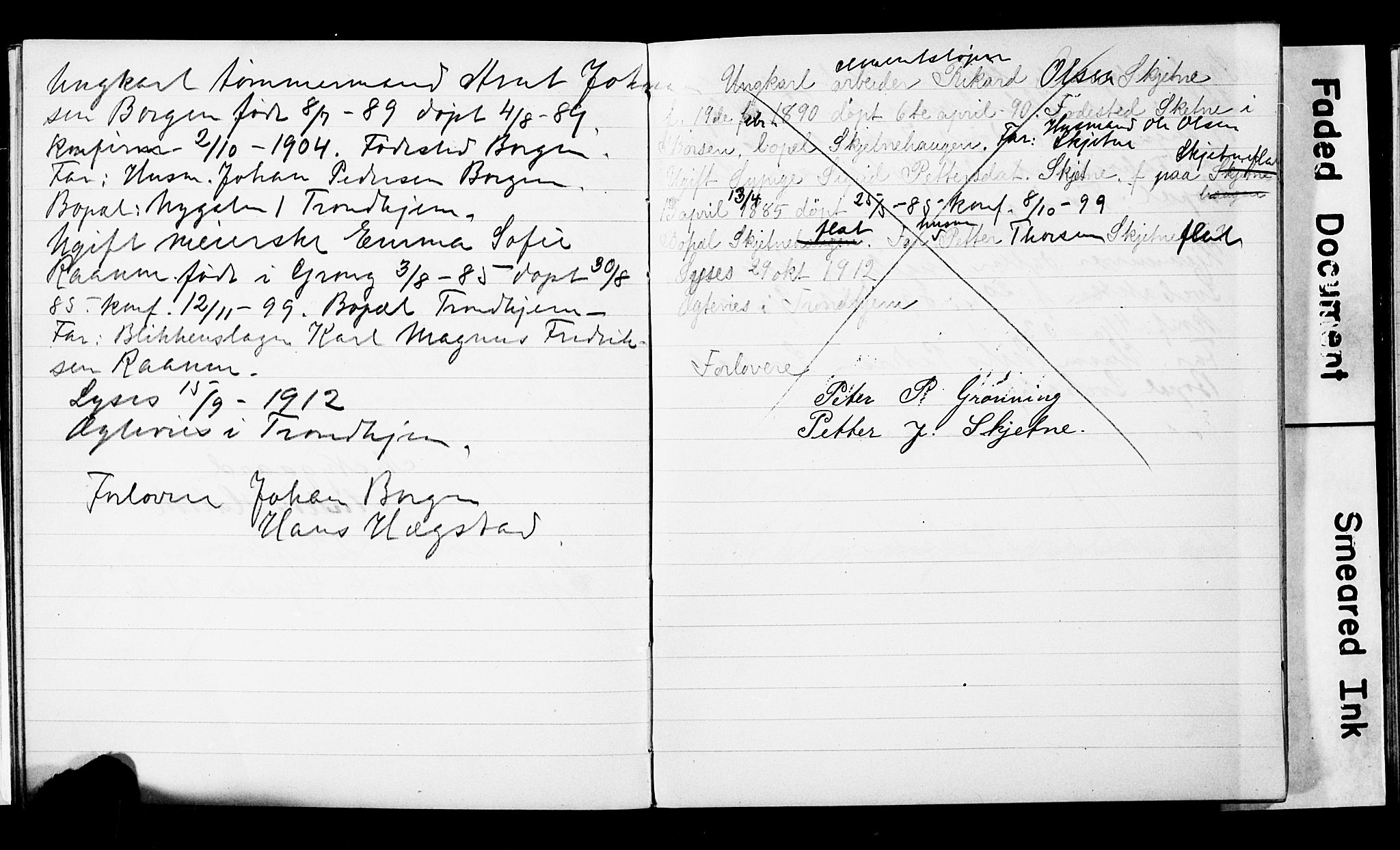 Ministerialprotokoller, klokkerbøker og fødselsregistre - Sør-Trøndelag, SAT/A-1456/618/L0446: Lysningsprotokoll nr. 618A09, 1899-1916