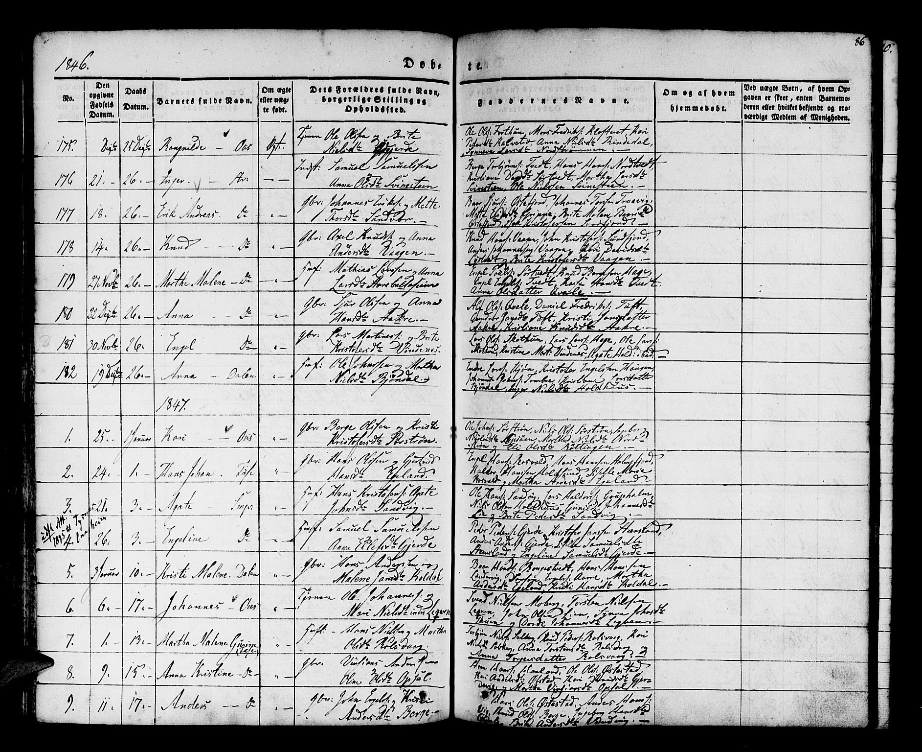 Os sokneprestembete, AV/SAB-A-99929: Ministerialbok nr. A 15, 1839-1851, s. 87