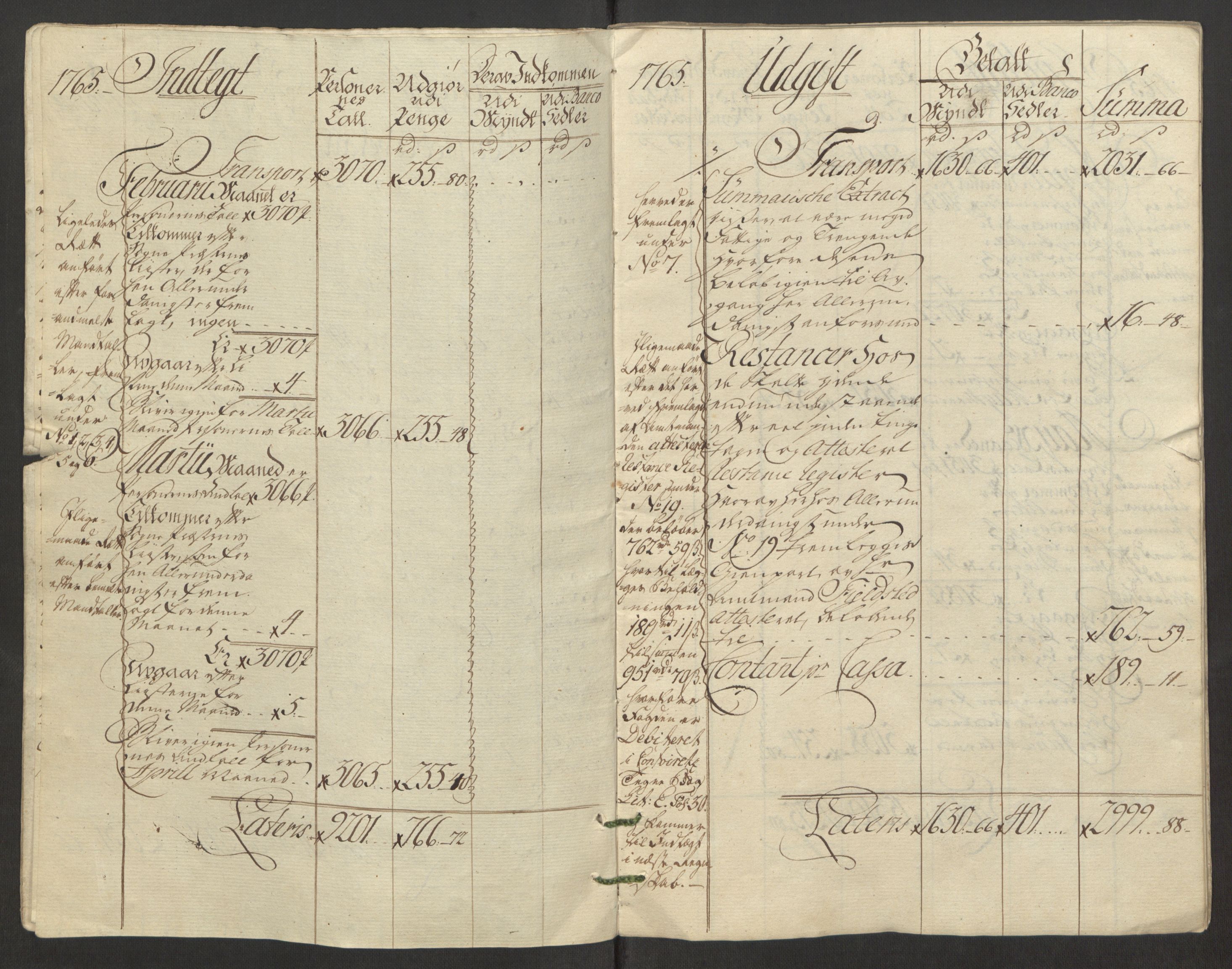 Rentekammeret inntil 1814, Reviderte regnskaper, Fogderegnskap, RA/EA-4092/R31/L1834: Ekstraskatten Hurum, Røyken, Eiker, Lier og Buskerud, 1765, s. 5