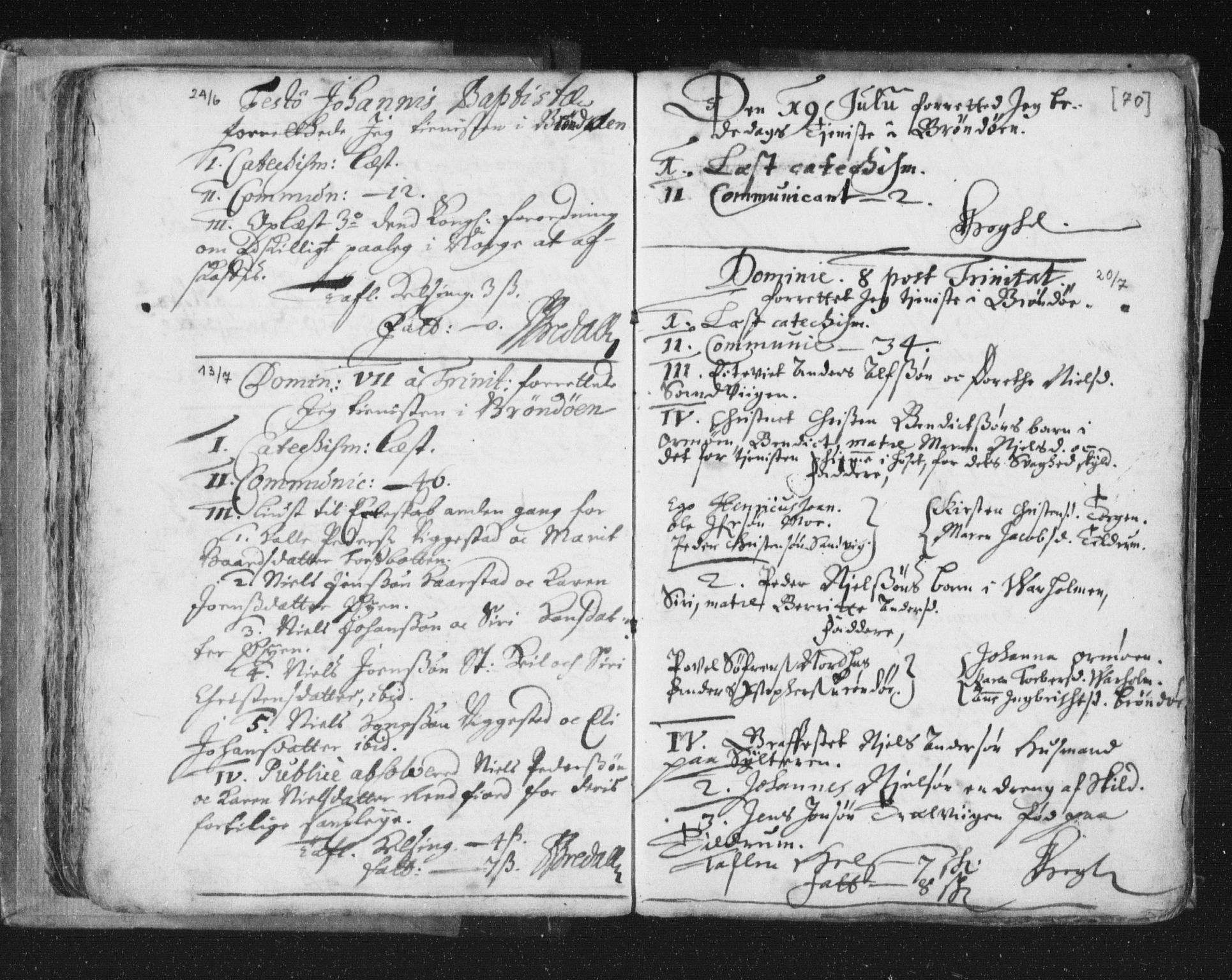 Ministerialprotokoller, klokkerbøker og fødselsregistre - Nordland, AV/SAT-A-1459/813/L0192: Ministerialbok nr. 813A02, 1677-1718, s. 70