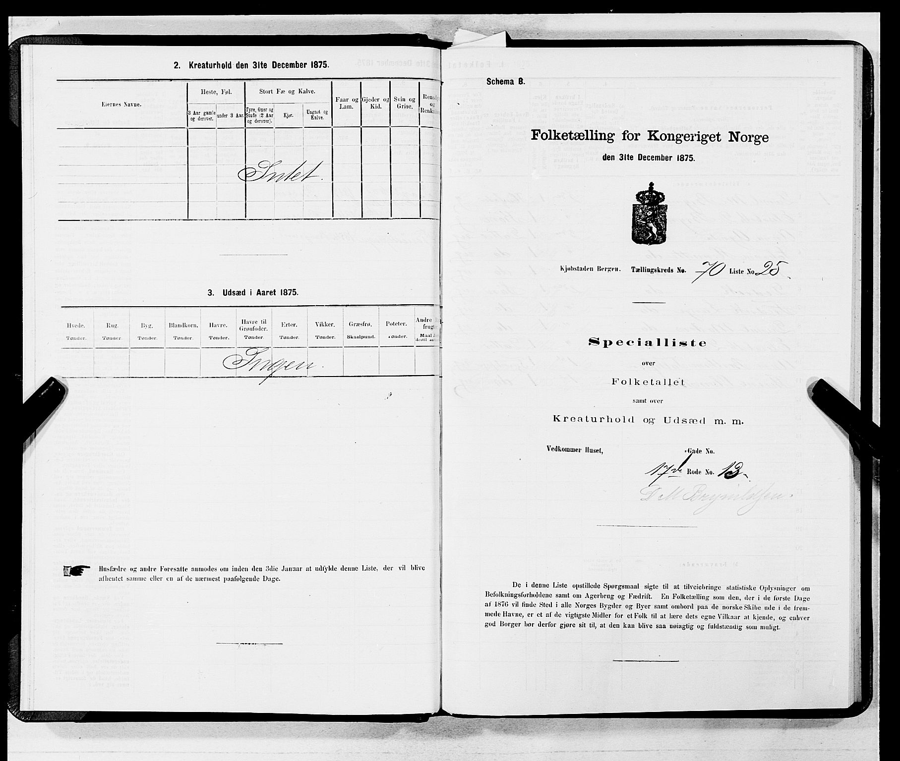 SAB, Folketelling 1875 for 1301 Bergen kjøpstad, 1875, s. 3764