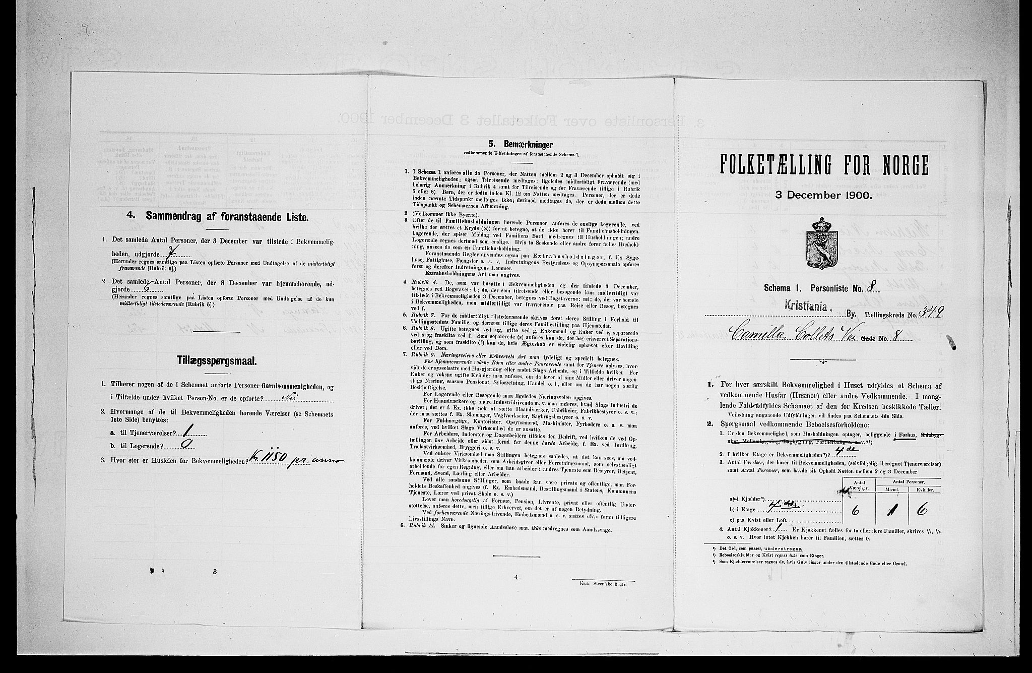 SAO, Folketelling 1900 for 0301 Kristiania kjøpstad, 1900, s. 10825
