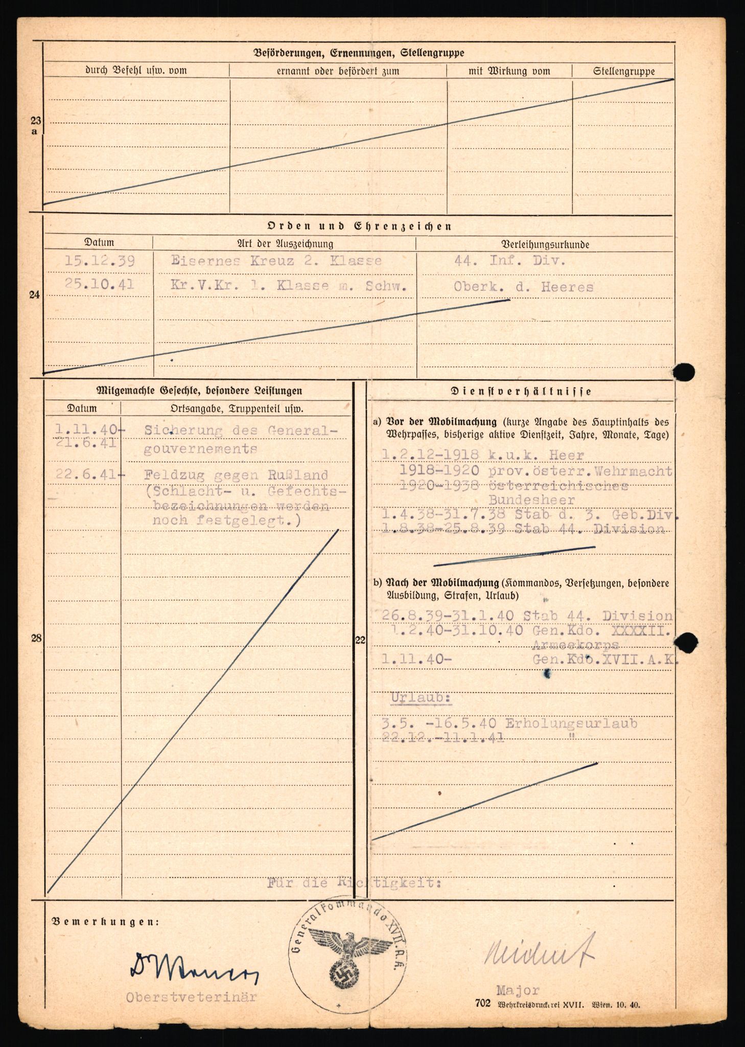 Forsvarets Overkommando. 2 kontor. Arkiv 11.4. Spredte tyske arkivsaker, AV/RA-RAFA-7031/D/Dar/Dara/L0019: Personalbøker og diverse, 1940-1945, s. 519