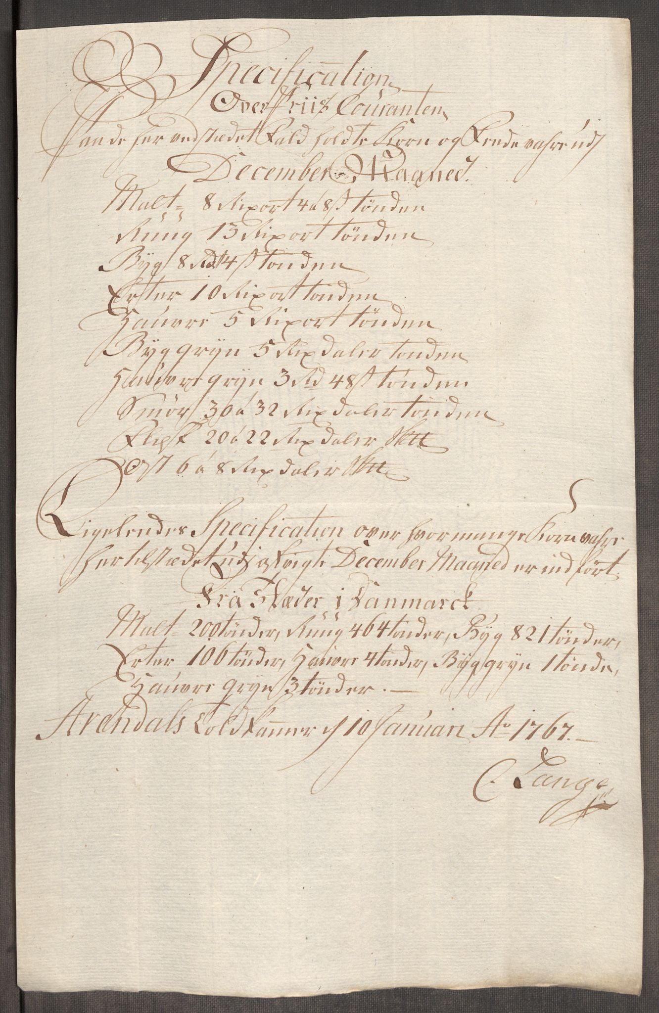 Rentekammeret inntil 1814, Realistisk ordnet avdeling, RA/EA-4070/Oe/L0008: [Ø1]: Priskuranter, 1764-1768, s. 677