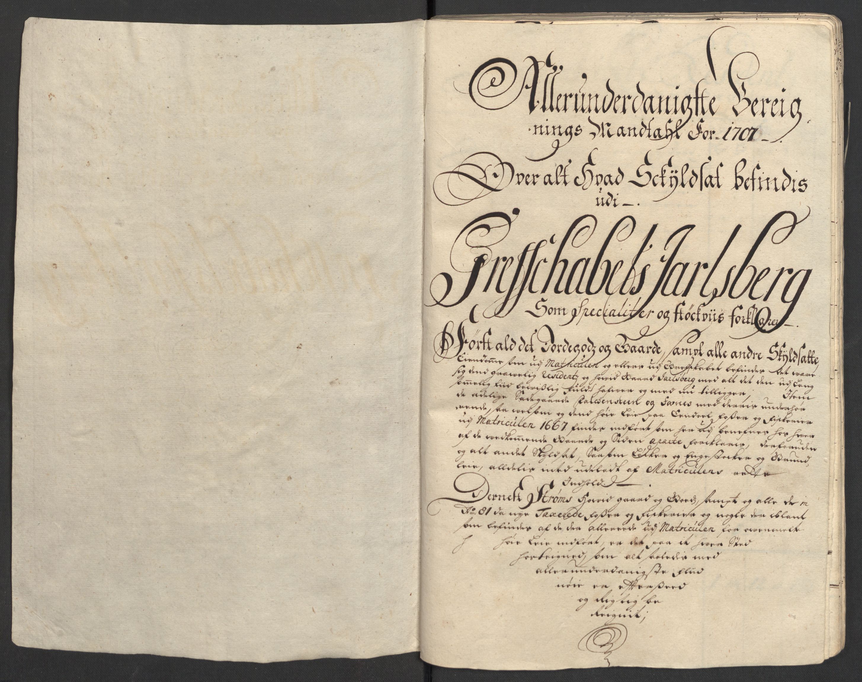 Rentekammeret inntil 1814, Reviderte regnskaper, Fogderegnskap, AV/RA-EA-4092/R32/L1872: Fogderegnskap Jarlsberg grevskap, 1706-1707, s. 284