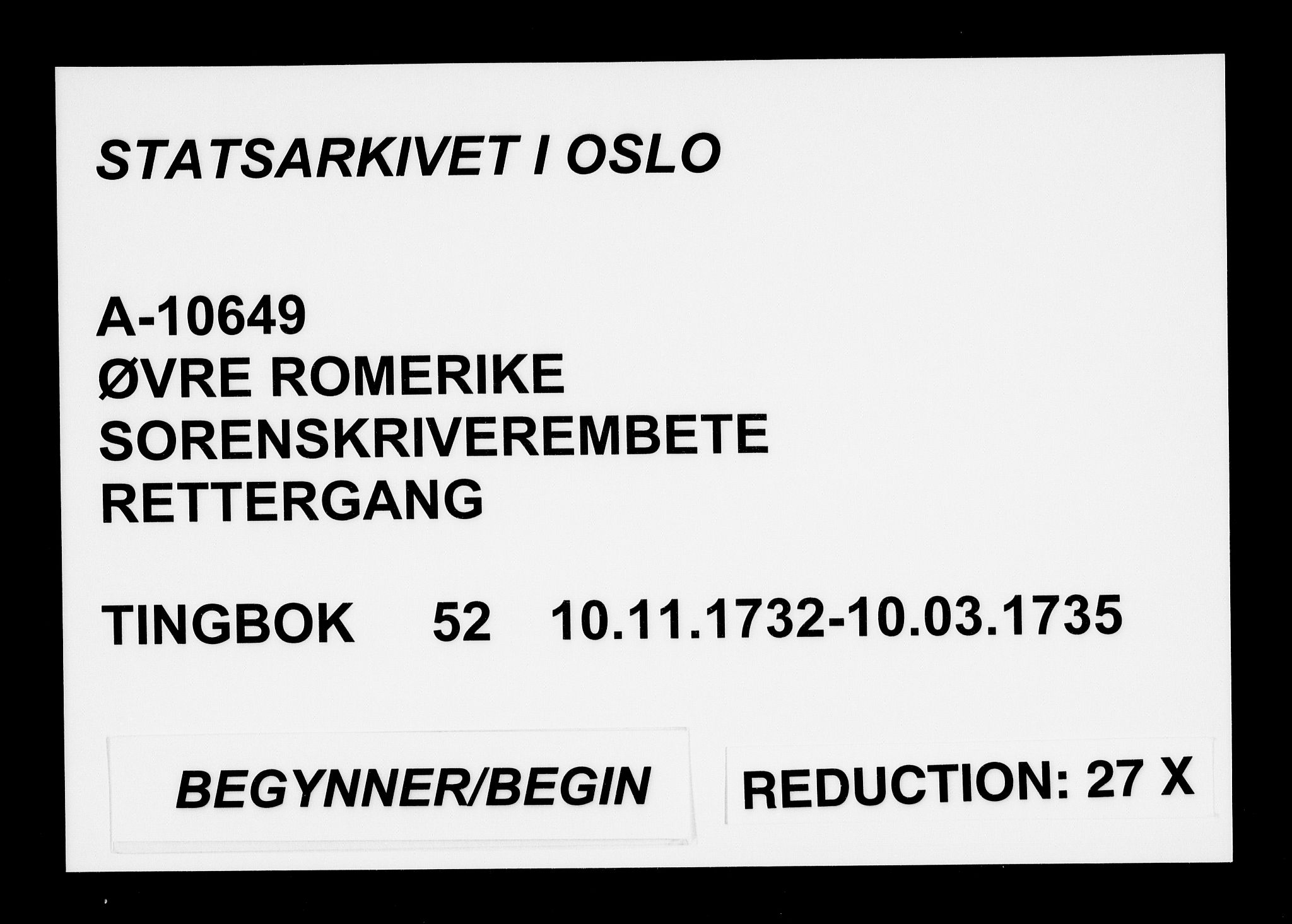 Øvre Romerike sorenskriveri, SAO/A-10649/F/Fb/L0052: Tingbok 52, 1732-1735