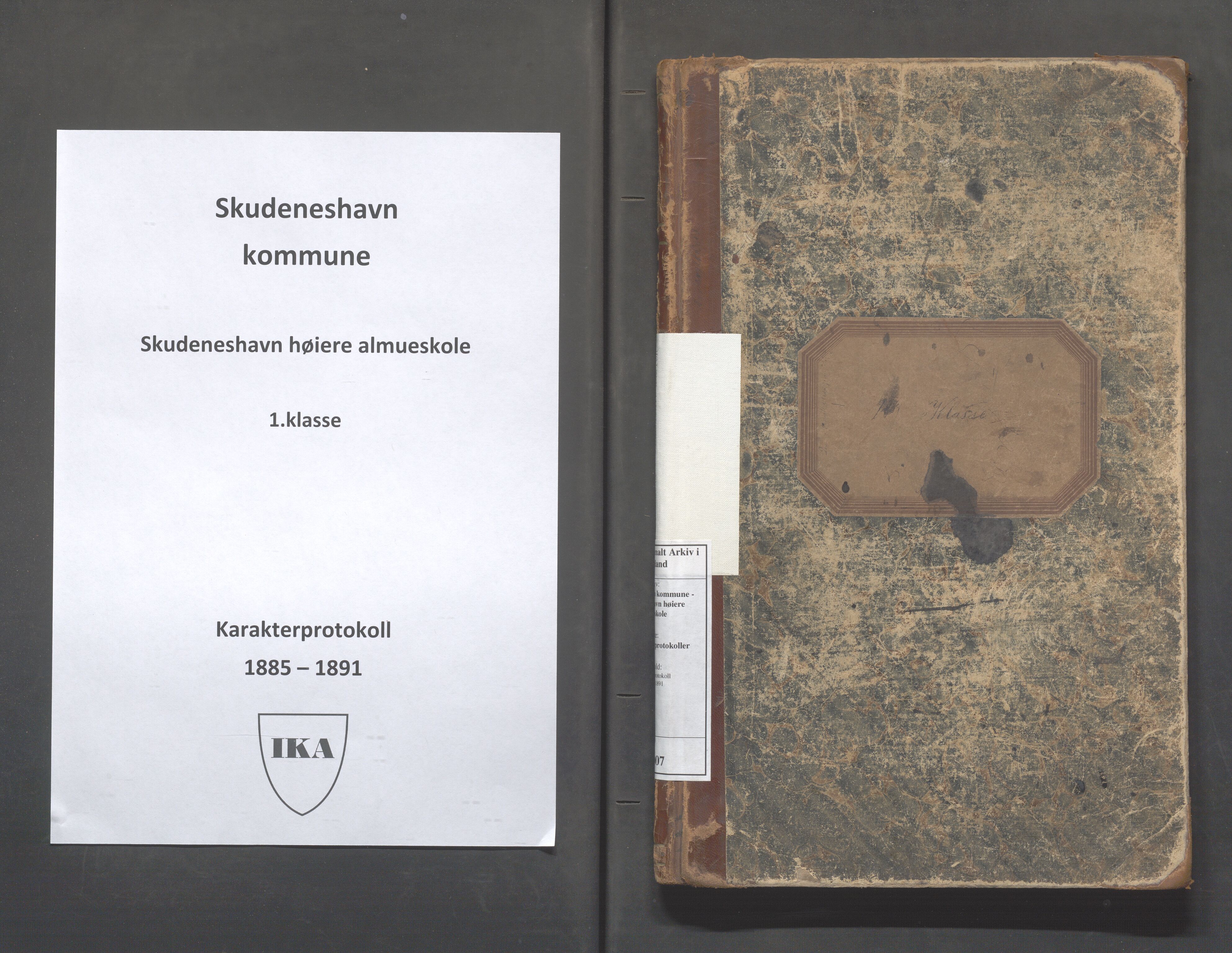 Skudeneshavn kommune - Skudeneshavn høiere almueskole, IKAR/A-374/F/L0007: Karakterprotokoll, 1885-1891