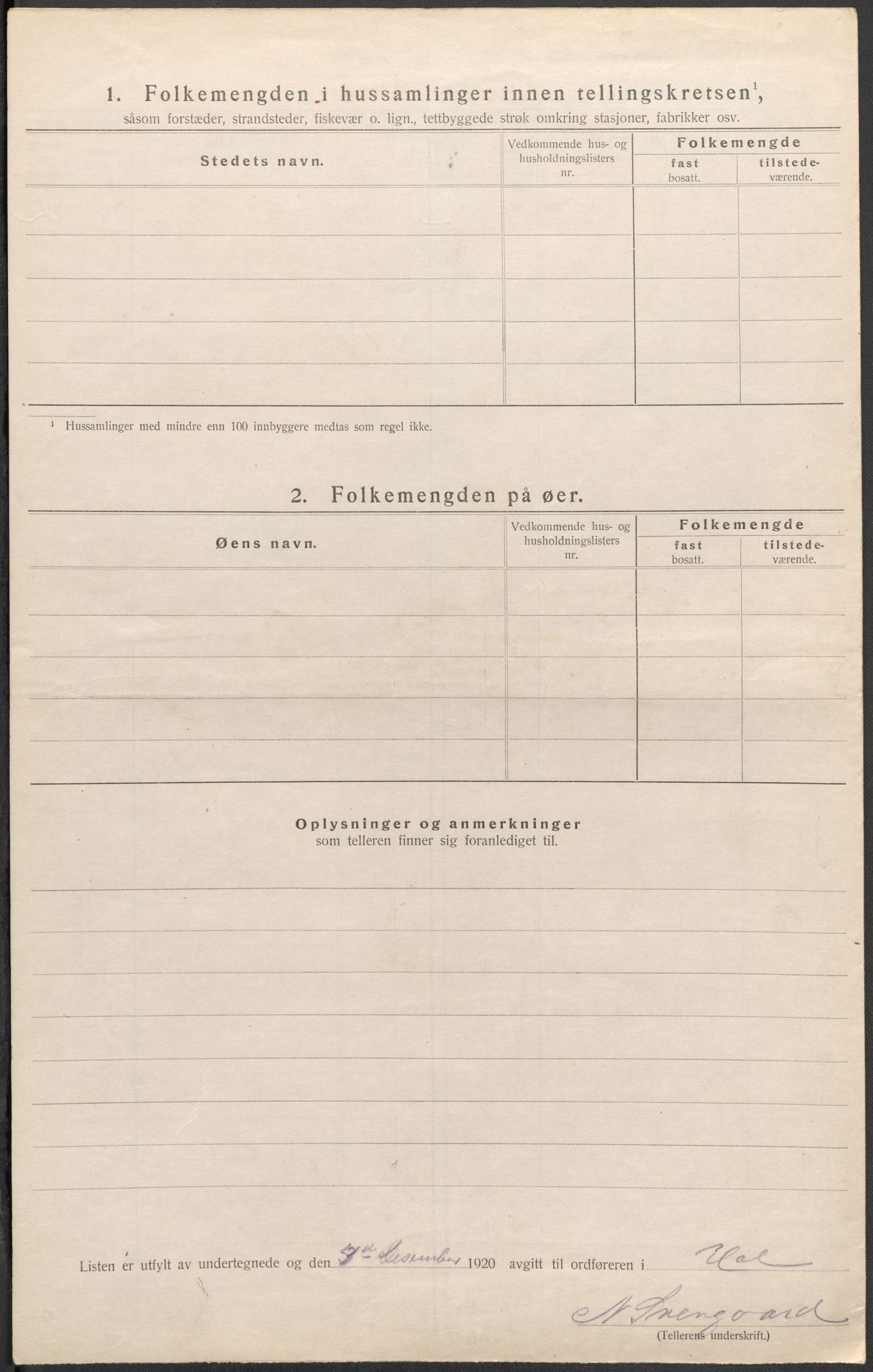 SAKO, Folketelling 1920 for 0620 Hol herred, 1920, s. 26