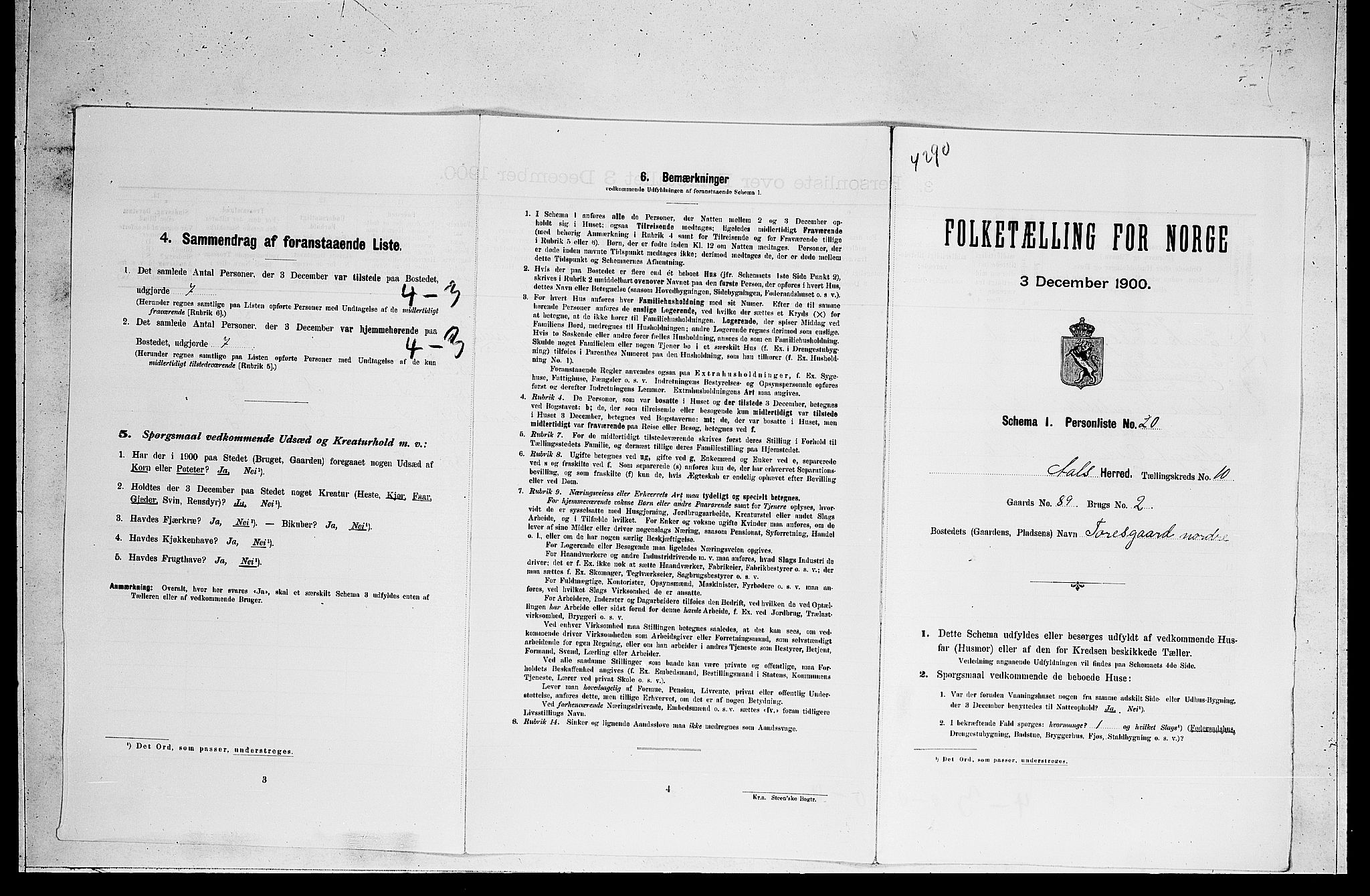 RA, Folketelling 1900 for 0619 Ål herred, 1900, s. 838