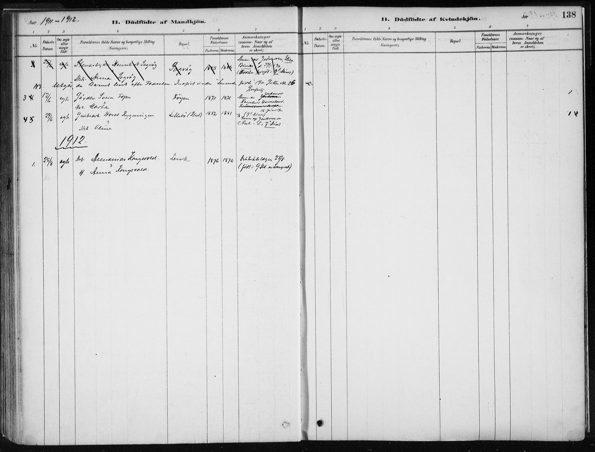 Stord sokneprestembete, AV/SAB-A-78201/H/Haa: Ministerialbok nr. B 2, 1878-1913, s. 138