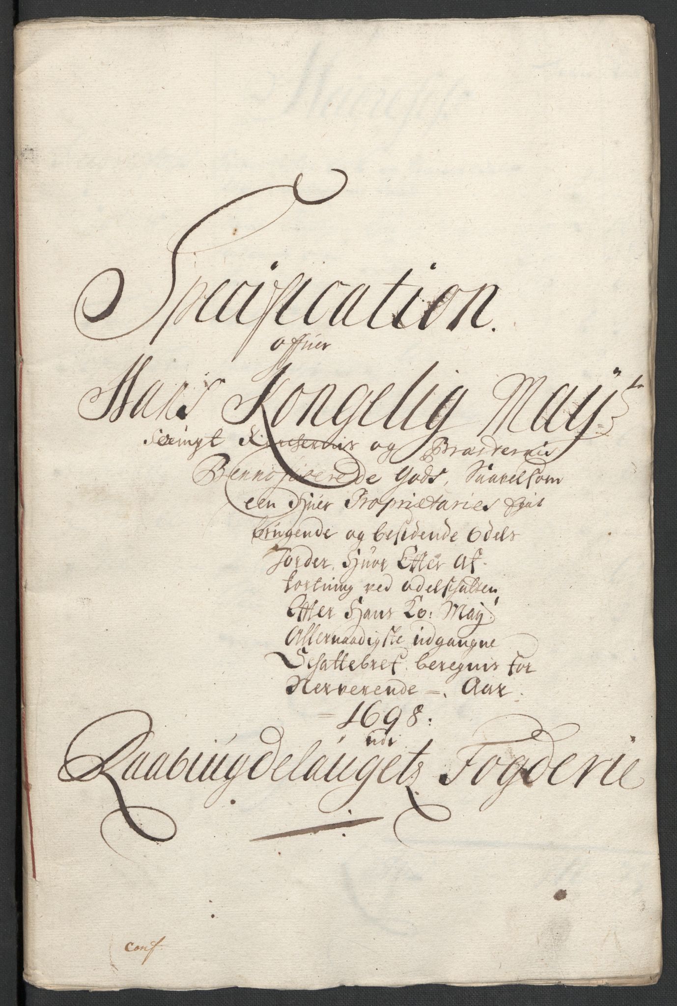 Rentekammeret inntil 1814, Reviderte regnskaper, Fogderegnskap, RA/EA-4092/R40/L2445: Fogderegnskap Råbyggelag, 1697-1699, s. 169