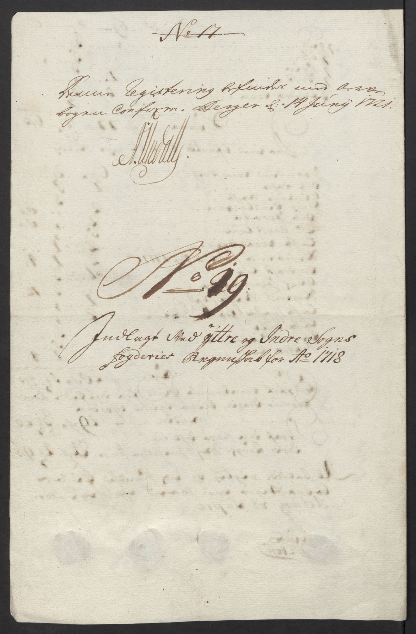 Rentekammeret inntil 1814, Reviderte regnskaper, Fogderegnskap, AV/RA-EA-4092/R52/L3321: Fogderegnskap Sogn, 1717-1718, s. 571