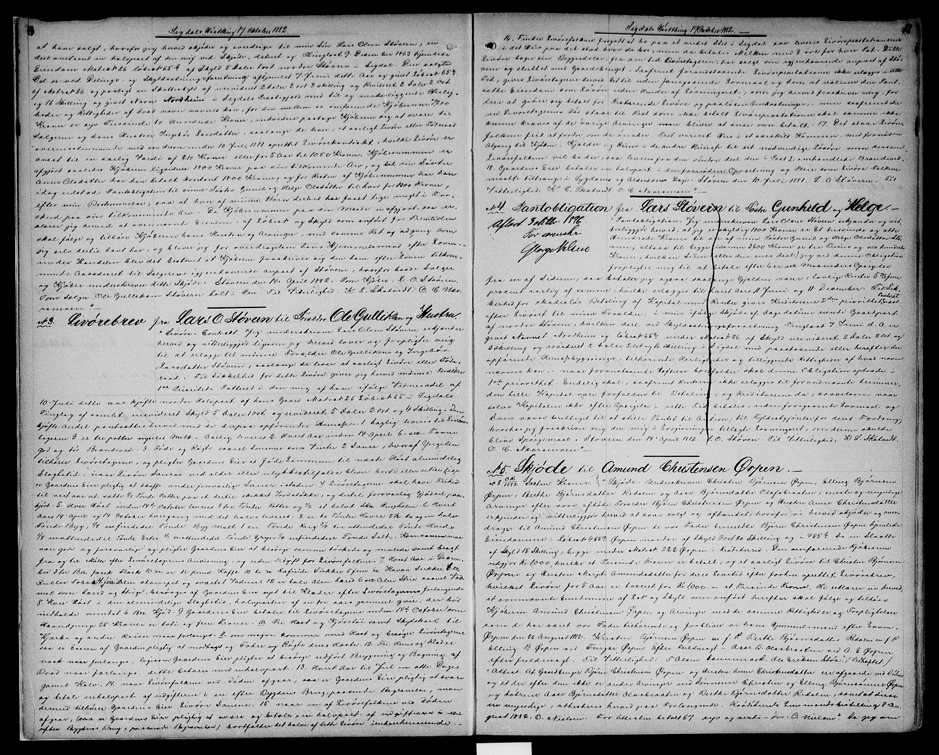 Eiker, Modum og Sigdal sorenskriveri, SAKO/A-123/G/Ga/Gaa/L0019: Pantebok nr. I 19, 1882-1887, s. 6-7