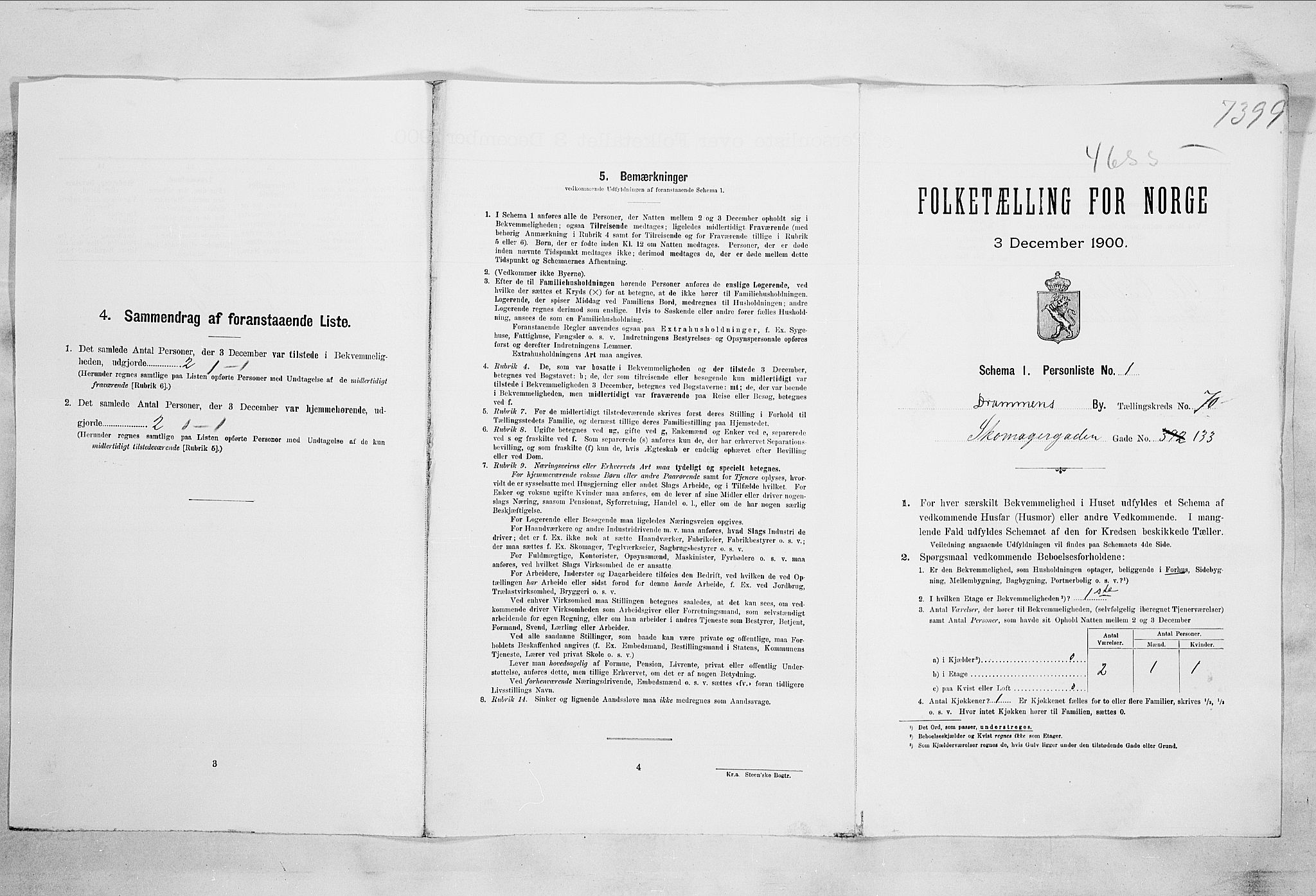 RA, Folketelling 1900 for 0602 Drammen kjøpstad, 1900, s. 14286