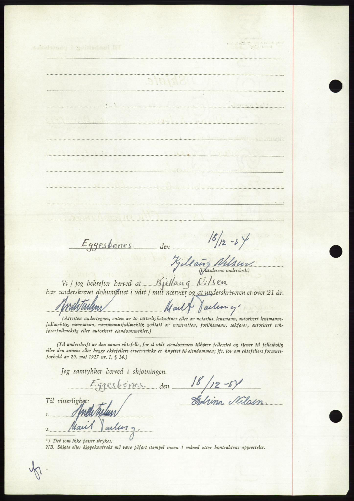 Søre Sunnmøre sorenskriveri, AV/SAT-A-4122/1/2/2C/L0100: Pantebok nr. 26A, 1954-1955, Dagboknr: 143/1955