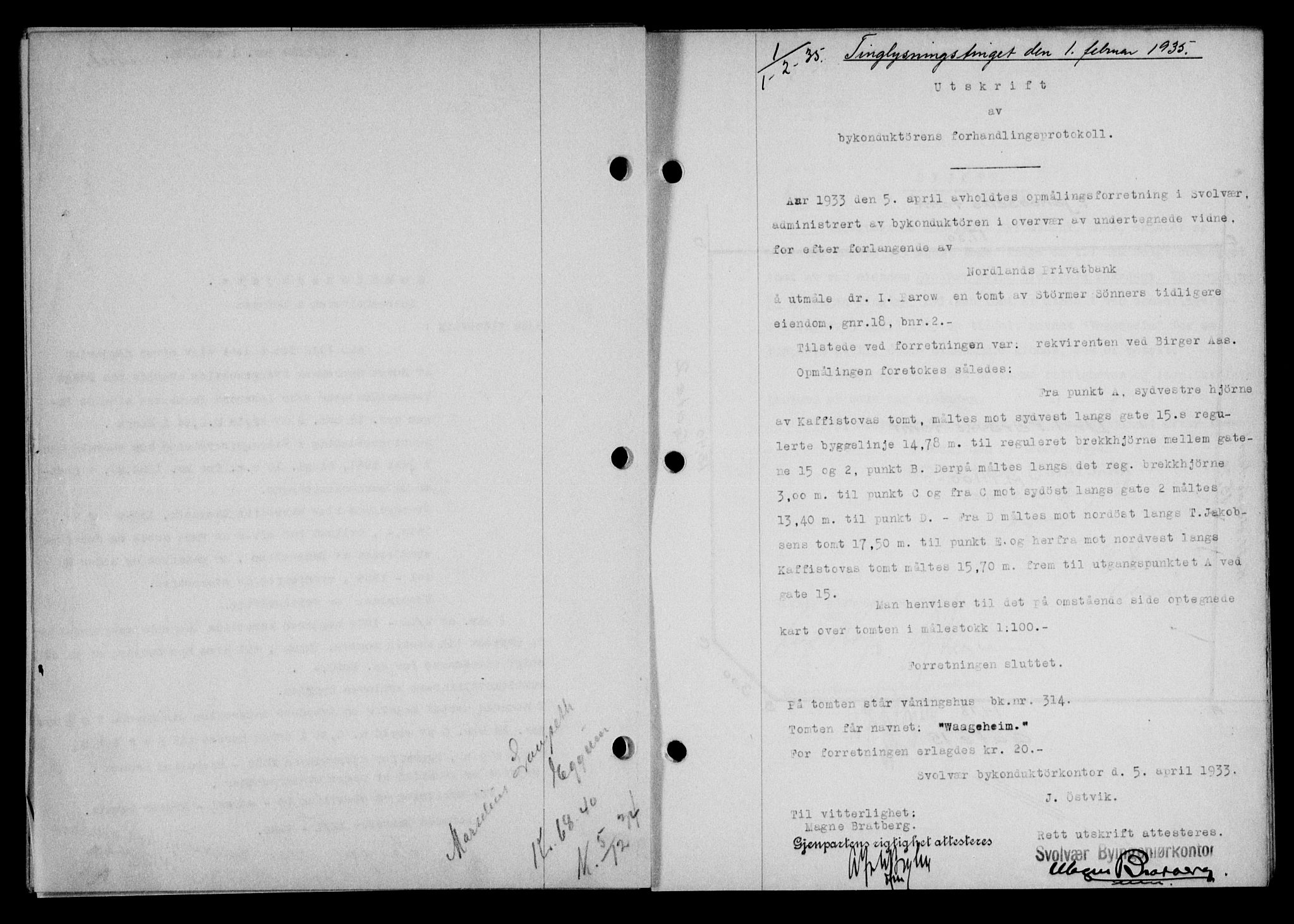 Lofoten sorenskriveri, SAT/A-0017/1/2/2C/L0031b: Pantebok nr. 31b, 1935-1935, Tingl.dato: 01.02.1935