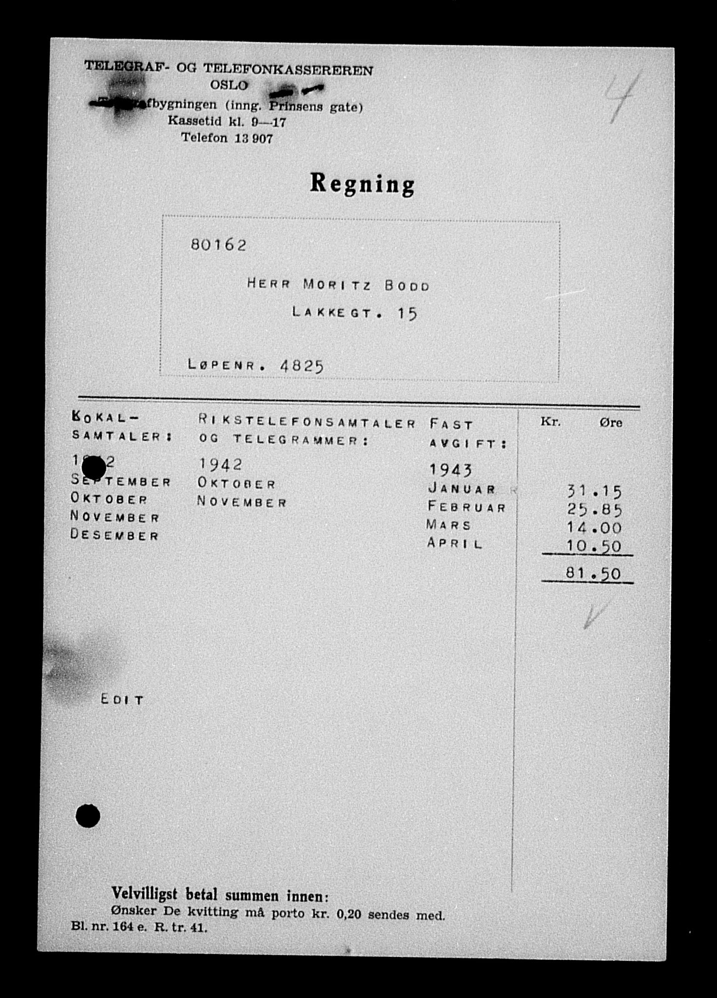Justisdepartementet, Tilbakeføringskontoret for inndratte formuer, AV/RA-S-1564/H/Hc/Hcc/L0927: --, 1945-1947, s. 87
