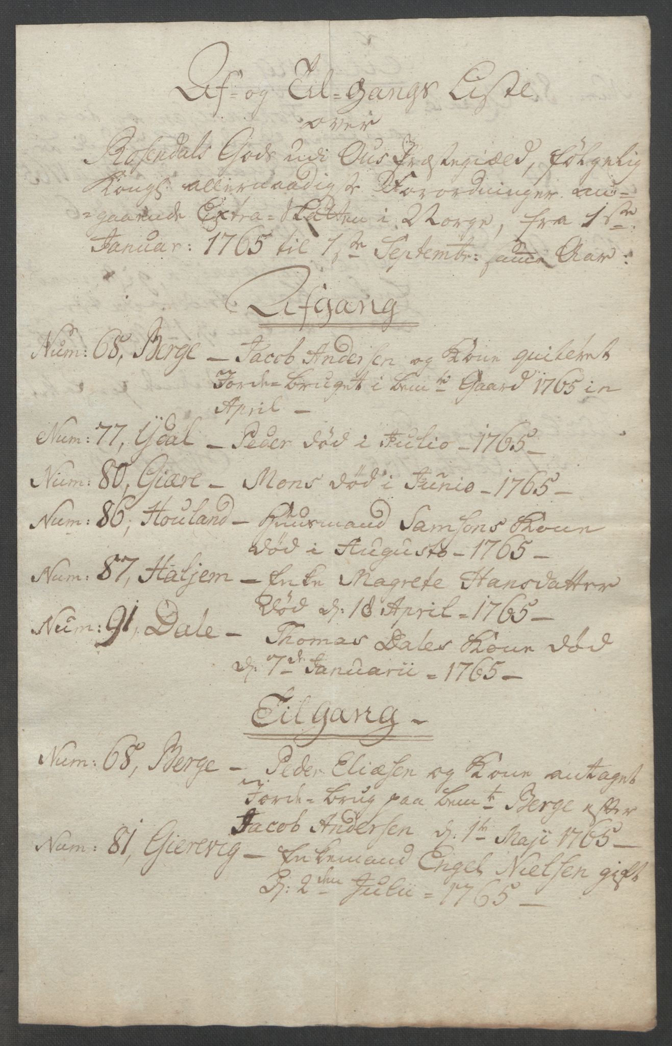 Rentekammeret inntil 1814, Reviderte regnskaper, Fogderegnskap, AV/RA-EA-4092/R49/L3157: Ekstraskatten Rosendal Baroni, 1762-1772, s. 131
