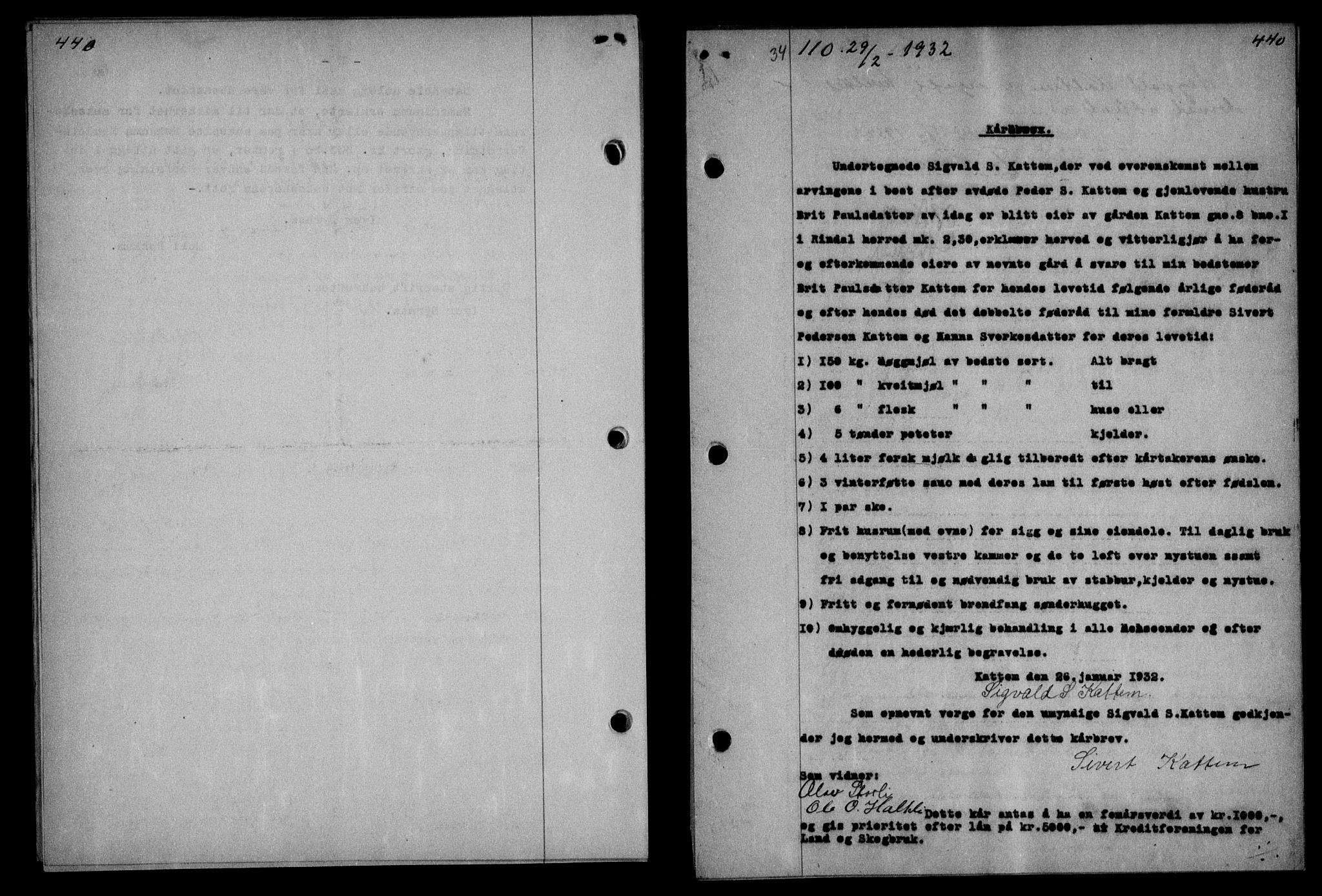 Nordmøre sorenskriveri, AV/SAT-A-4132/1/2/2Ca: Pantebok nr. 64, 1931-1932, Tingl.dato: 29.02.1932