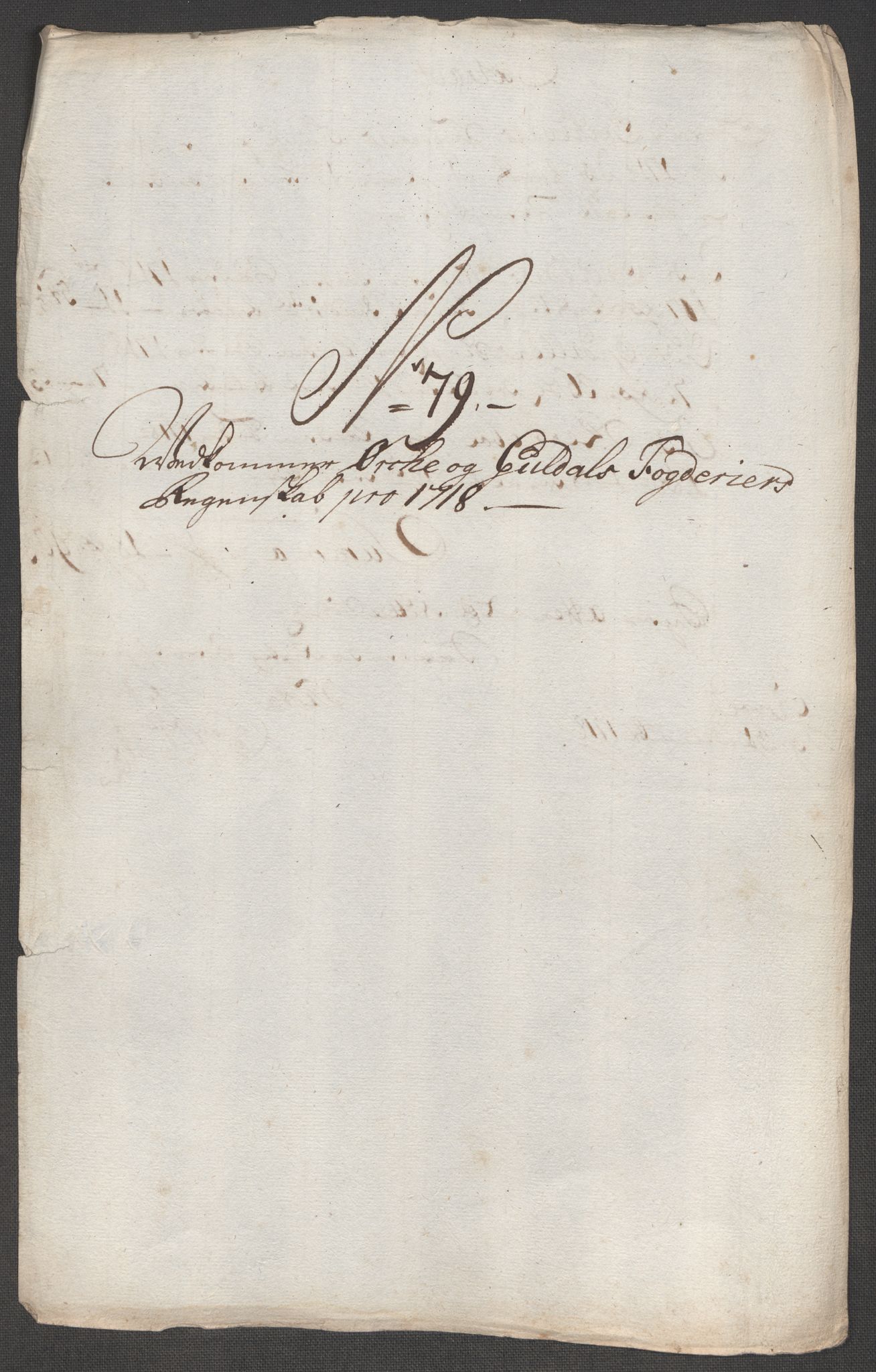 Rentekammeret inntil 1814, Reviderte regnskaper, Fogderegnskap, RA/EA-4092/R60/L3972: Fogderegnskap Orkdal og Gauldal, 1718, s. 170