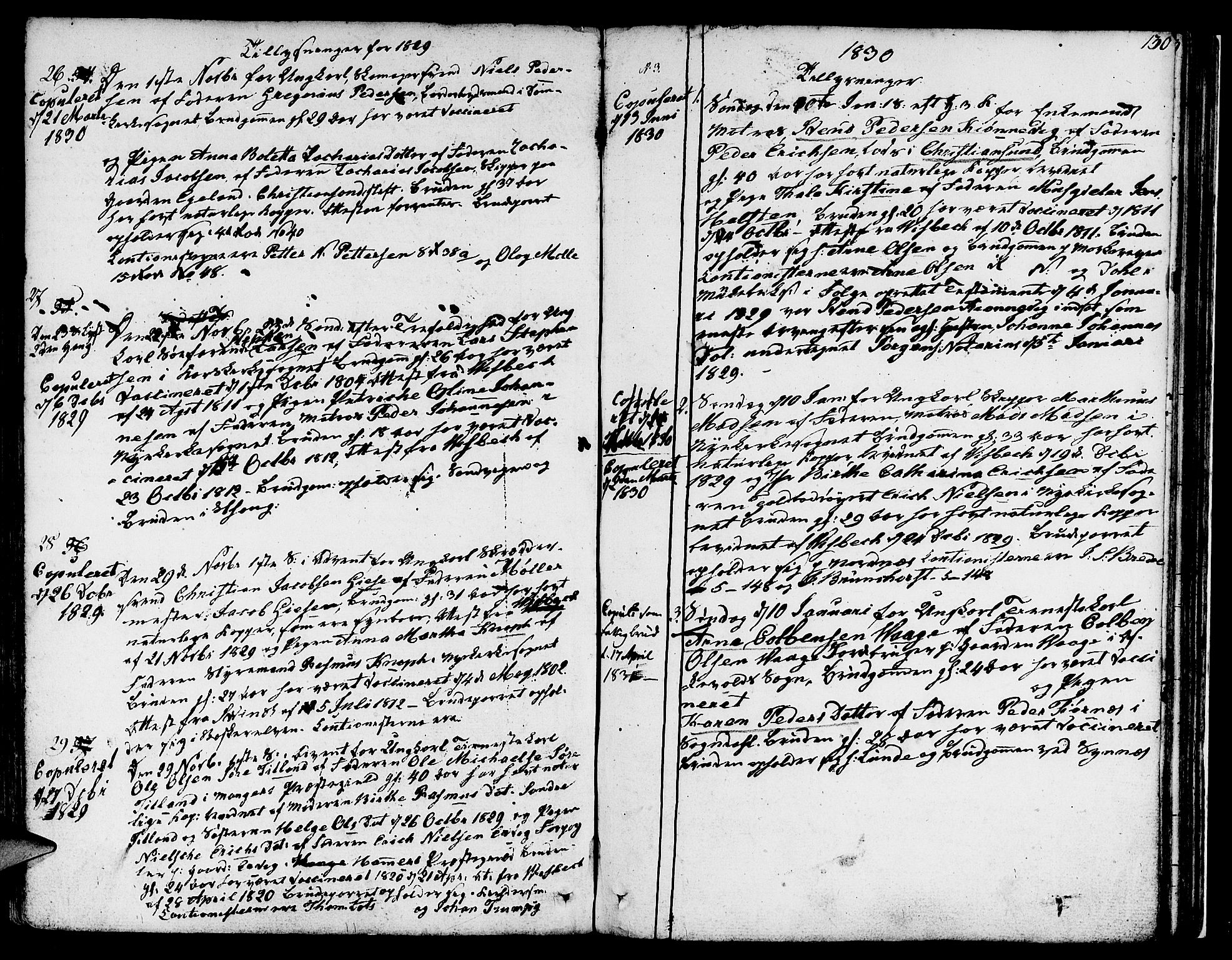 Nykirken Sokneprestembete, AV/SAB-A-77101/H/Hab: Klokkerbok nr. A 2, 1782-1847, s. 130