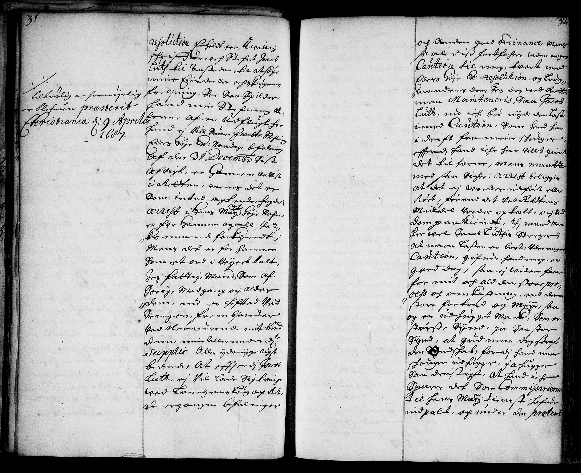 Stattholderembetet 1572-1771, AV/RA-EA-2870/Ae/L0004: Supplikasjons- og resolusjonsprotokoll, 1687, s. 31b-32a