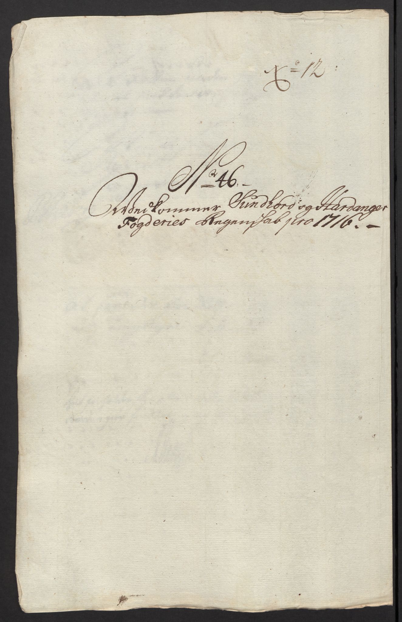 Rentekammeret inntil 1814, Reviderte regnskaper, Fogderegnskap, AV/RA-EA-4092/R48/L2992: Fogderegnskap Sunnhordland og Hardanger, 1716, s. 246