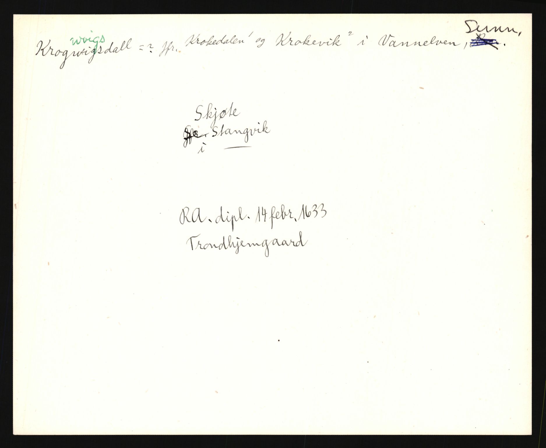Riksarkivets diplomsamling, AV/RA-EA-5965/F35/F35e/L0031: Registreringssedler Møre og Romsdal, 1400-1700, s. 37