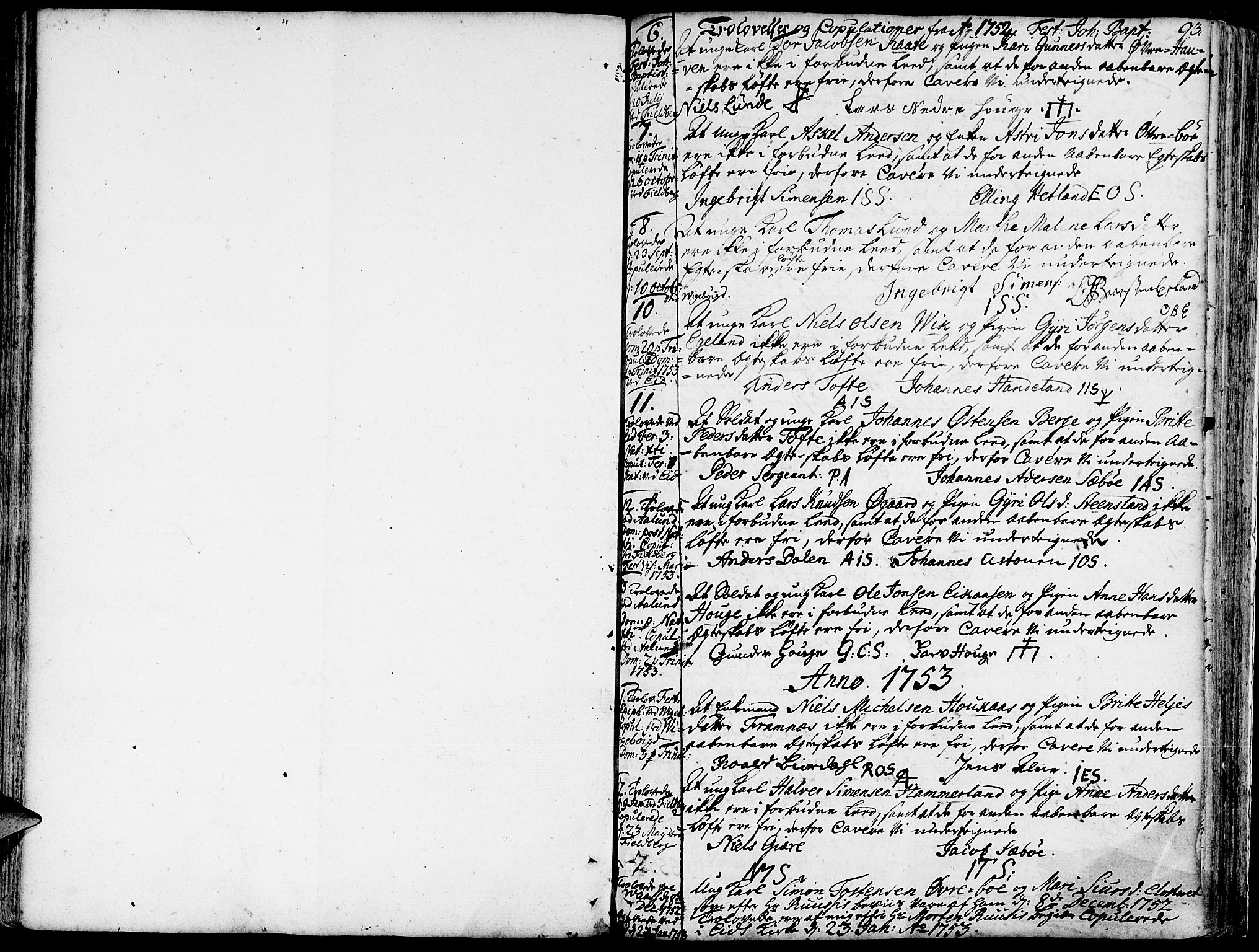 Fjelberg sokneprestembete, AV/SAB-A-75201/H/Haa: Ministerialbok nr. A 1, 1739-1759, s. 93
