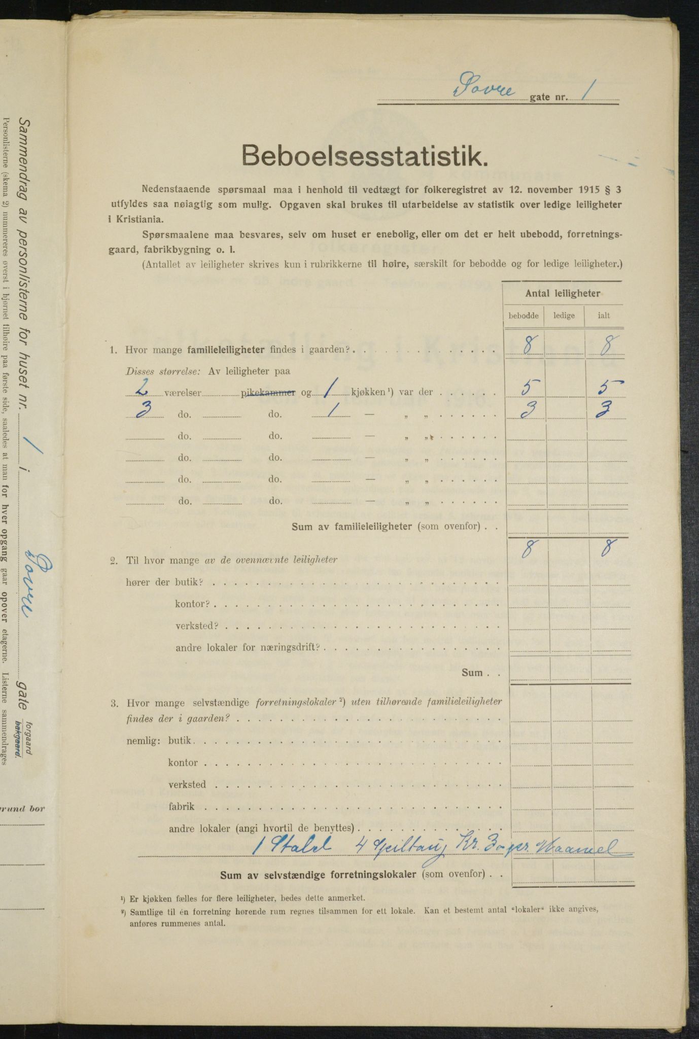 OBA, Kommunal folketelling 1.2.1916 for Kristiania, 1916, s. 16093