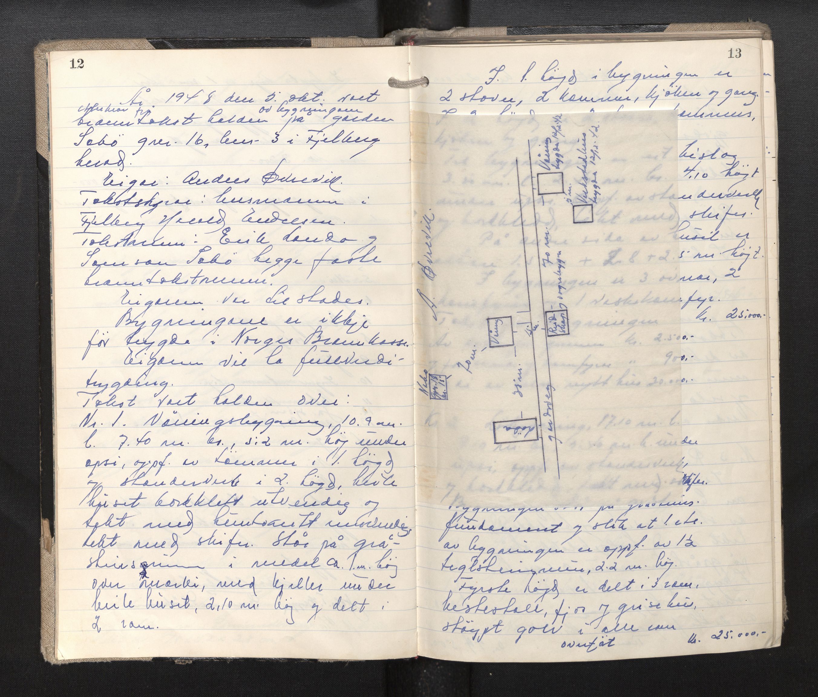 Lensmannen i Fjelberg, AV/SAB-A-32101/0012/L0003: Branntakstprotokoll, 1948-1950, s. 12-13