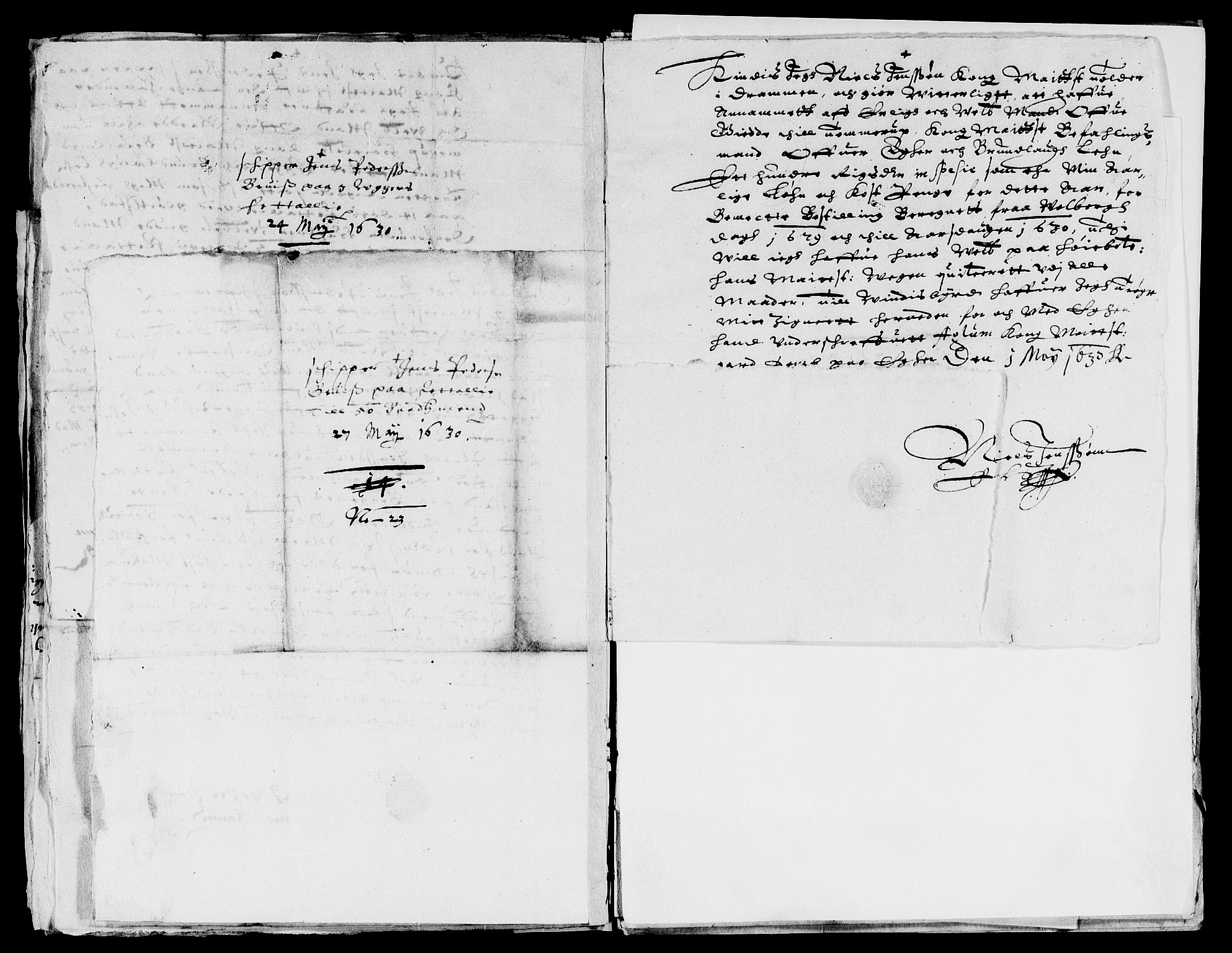 Rentekammeret inntil 1814, Reviderte regnskaper, Lensregnskaper, AV/RA-EA-5023/R/Rb/Rbl/L0003: Brunla len med Eiker len 1626-37, 1628-1631