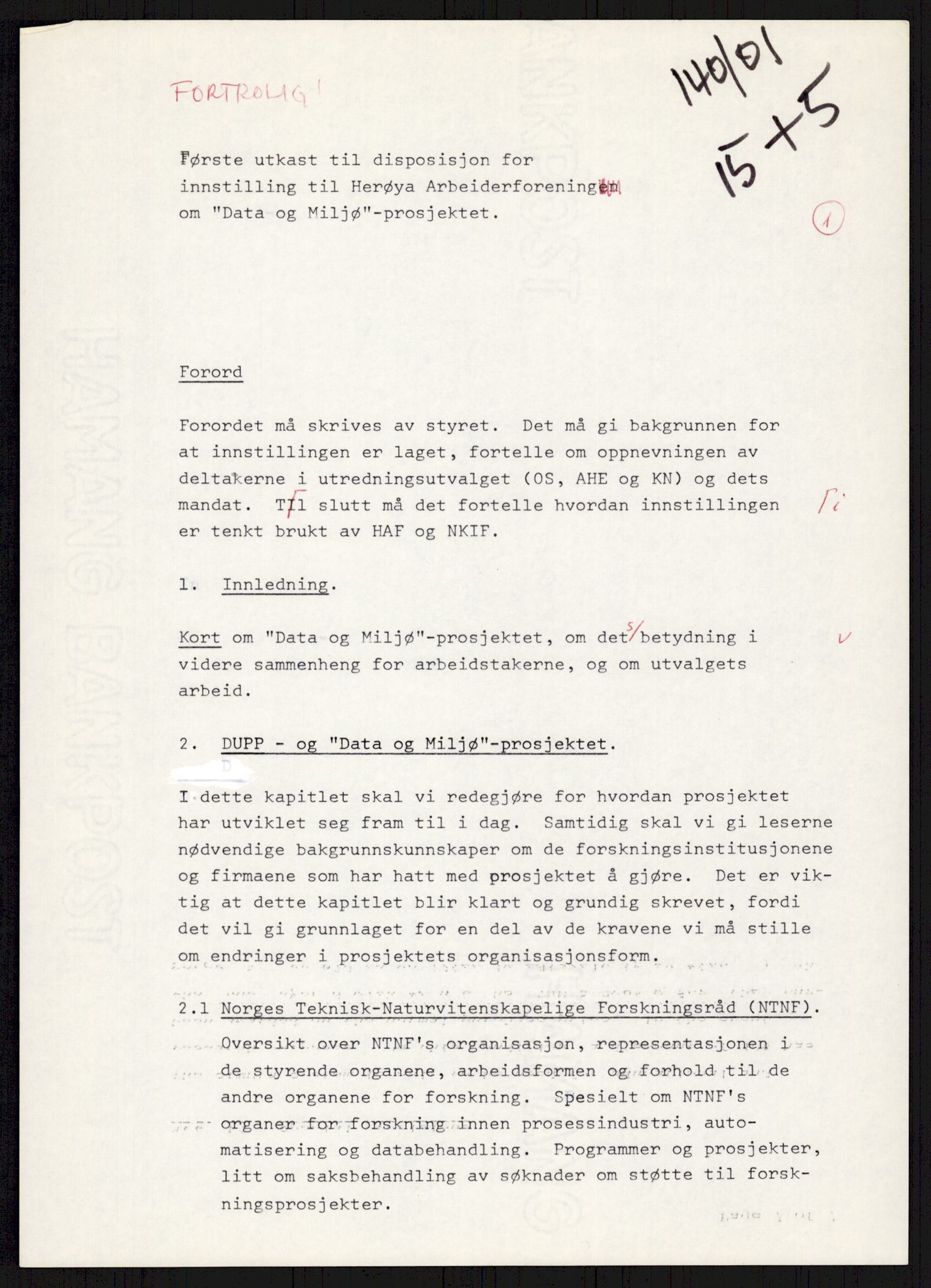 Nygaard, Kristen, AV/RA-PA-1398/F/Fi/L0009: Fagbevegelse, demokrati, Jern- og Metallprosjektet, 1970-2002, s. 263