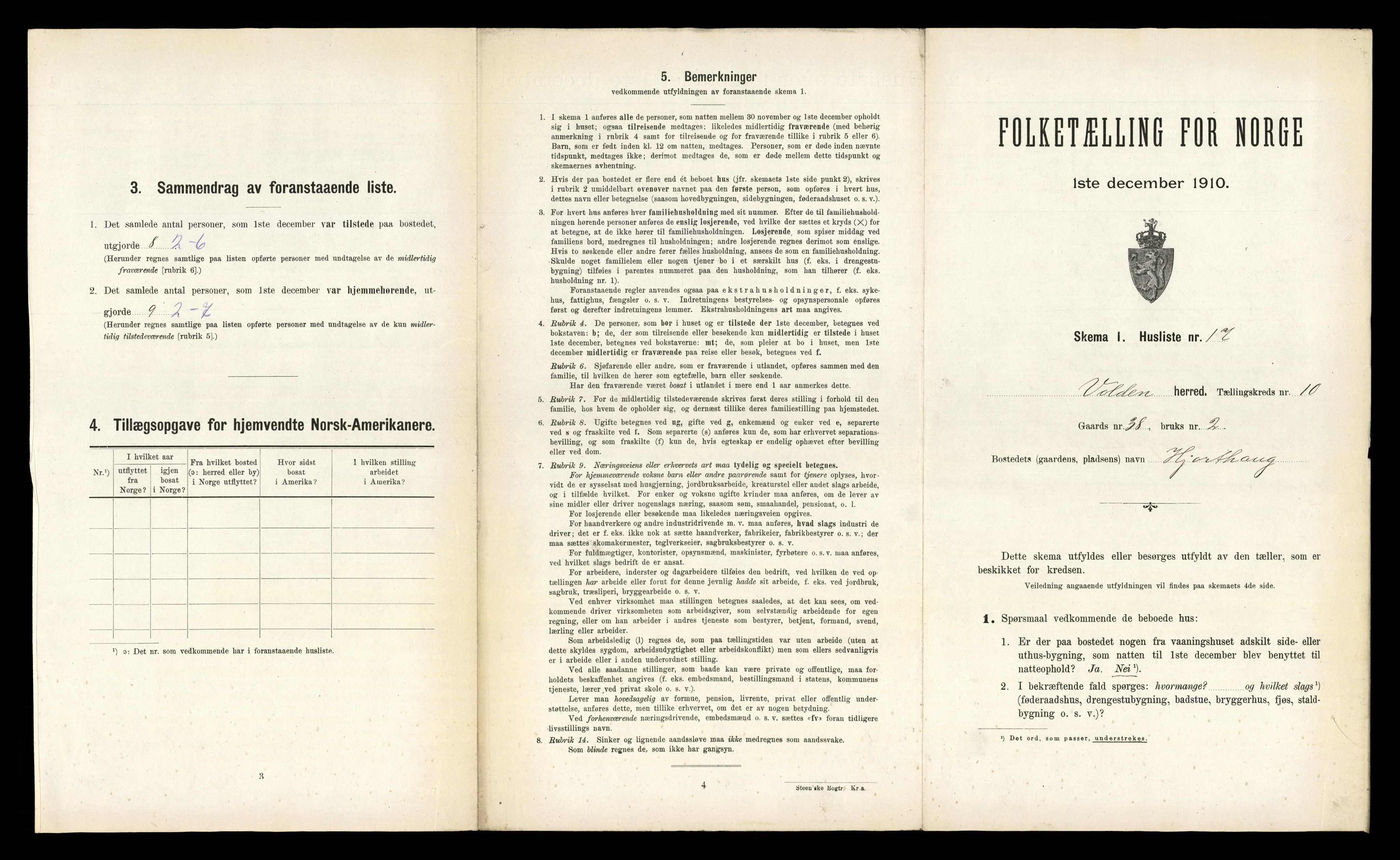 RA, Folketelling 1910 for 1519 Volda herred, 1910, s. 832